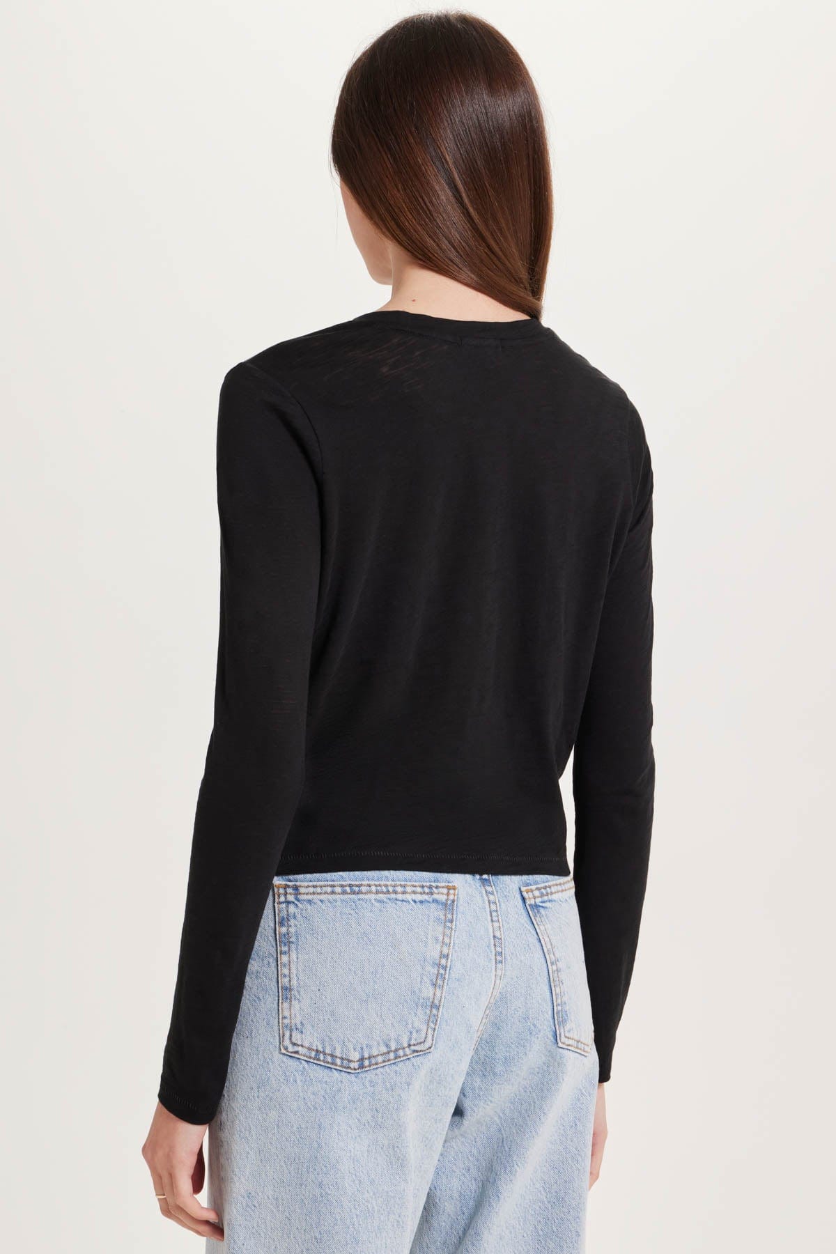 Long Sleeve Cropped Boy Tee - Goldie LeWinter