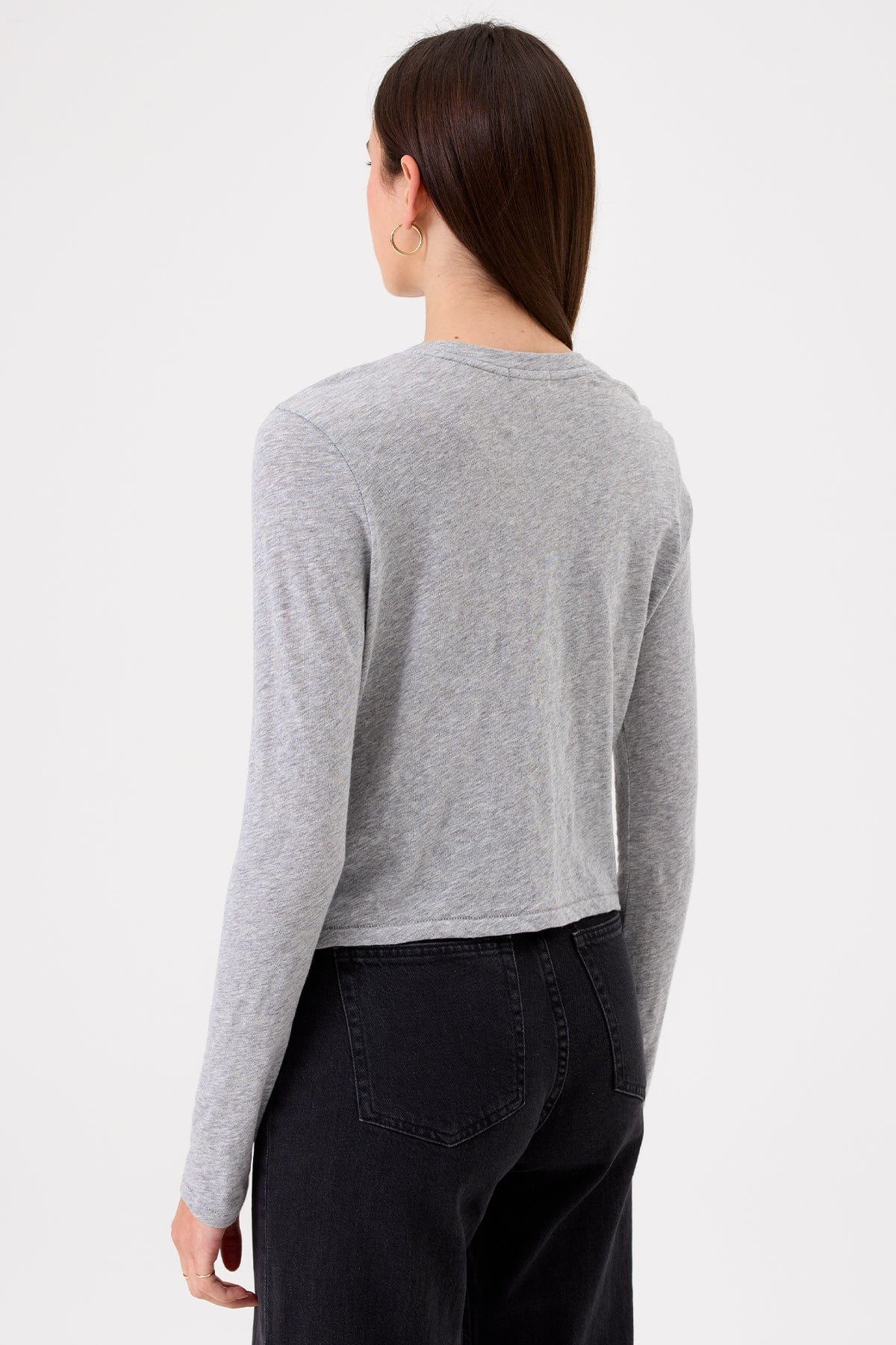 Long Sleeve Cropped Boy Tee - Goldie LeWinter