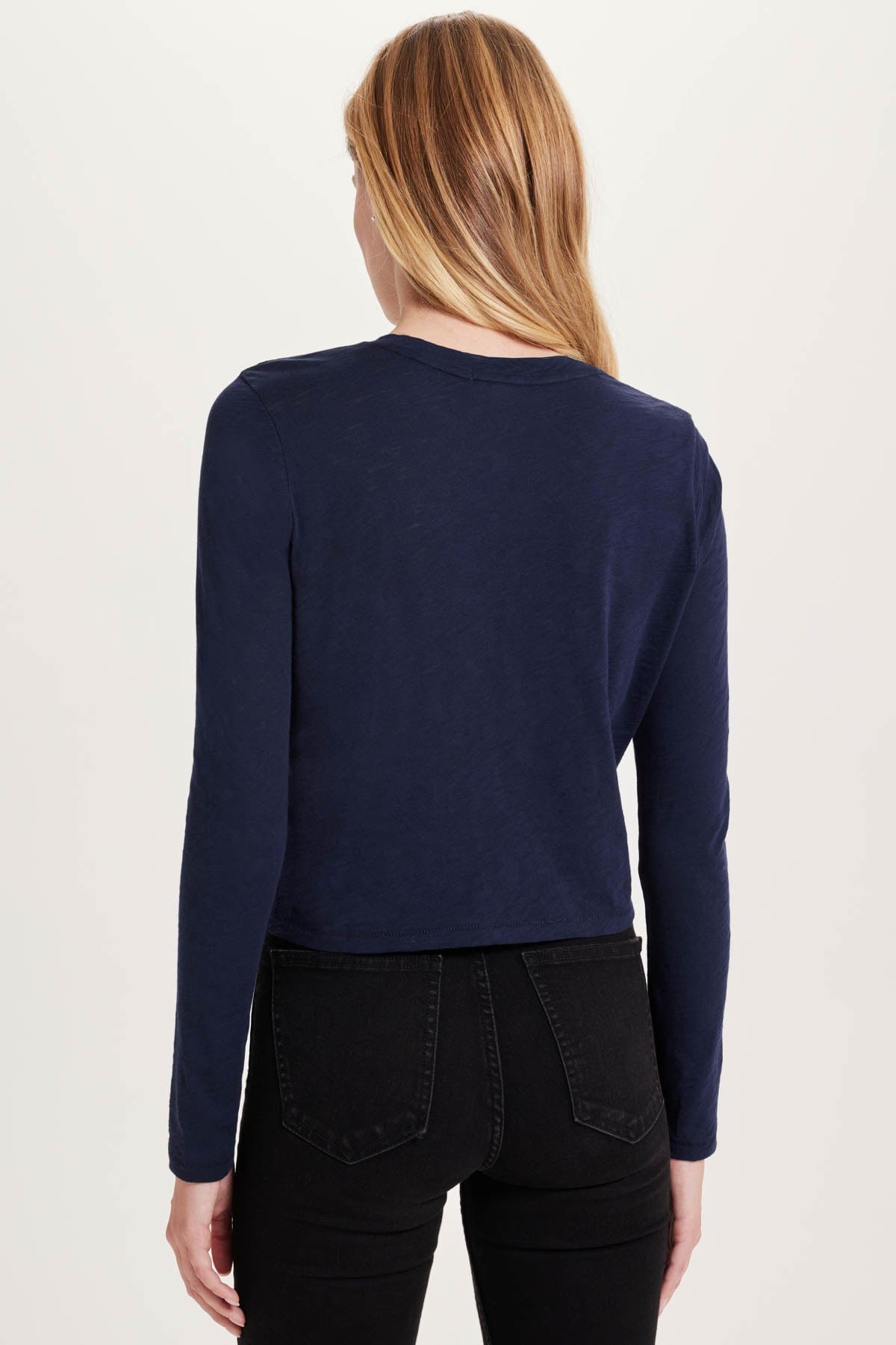 Long Sleeve Cropped Boy Tee - Goldie LeWinter