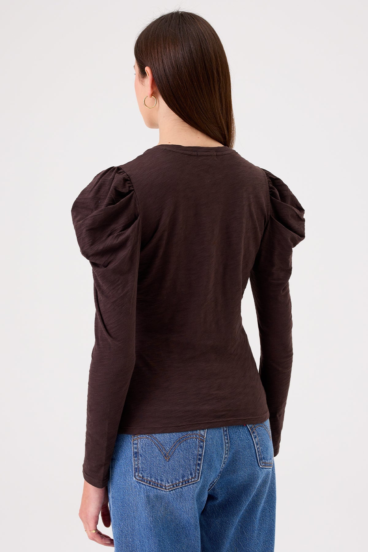 Long Sleeve Duchess Tee - Goldie LeWinter #color_coffee - limited edition