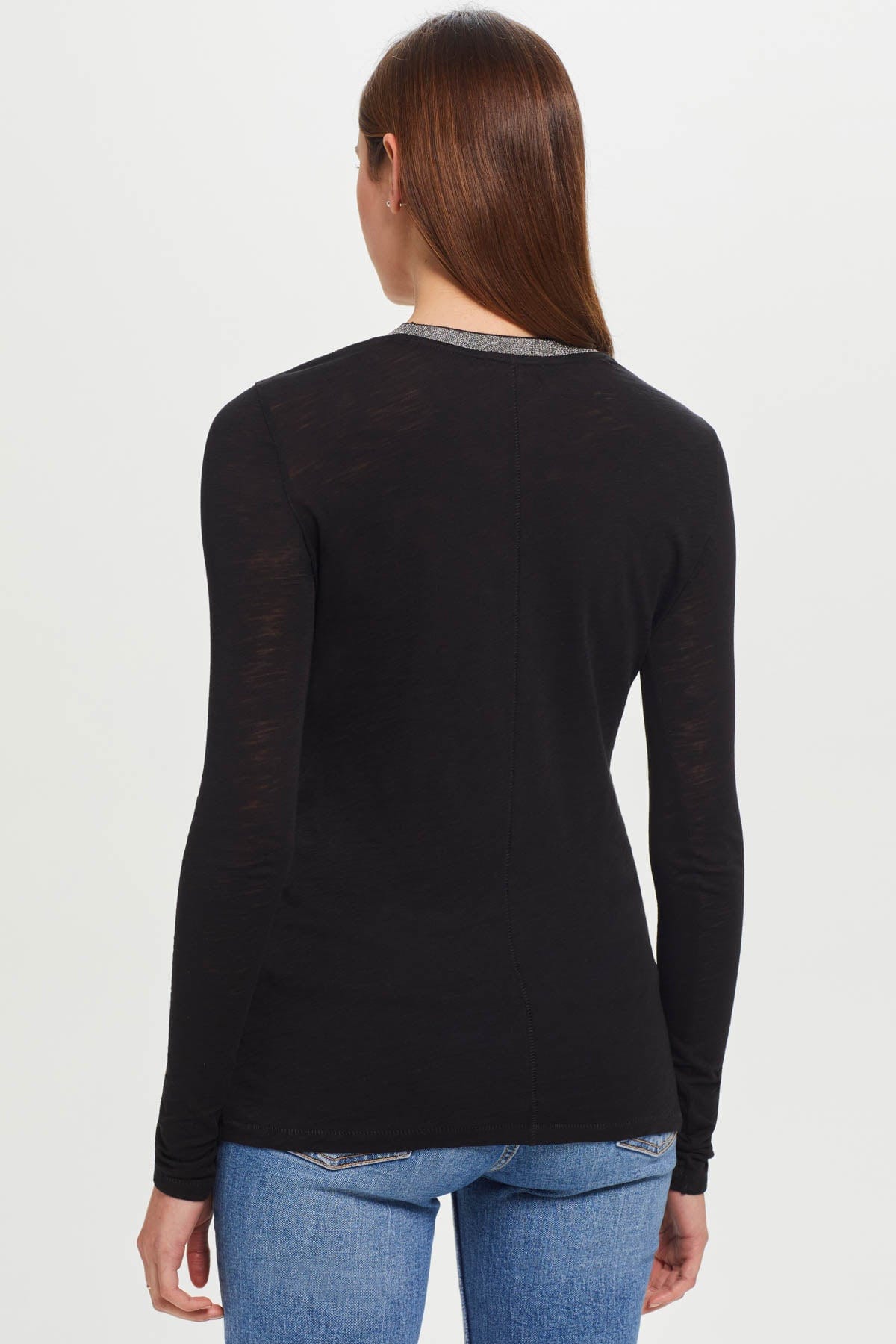 Long Sleeve Pavé Ringer Tee - Goldie LeWinter