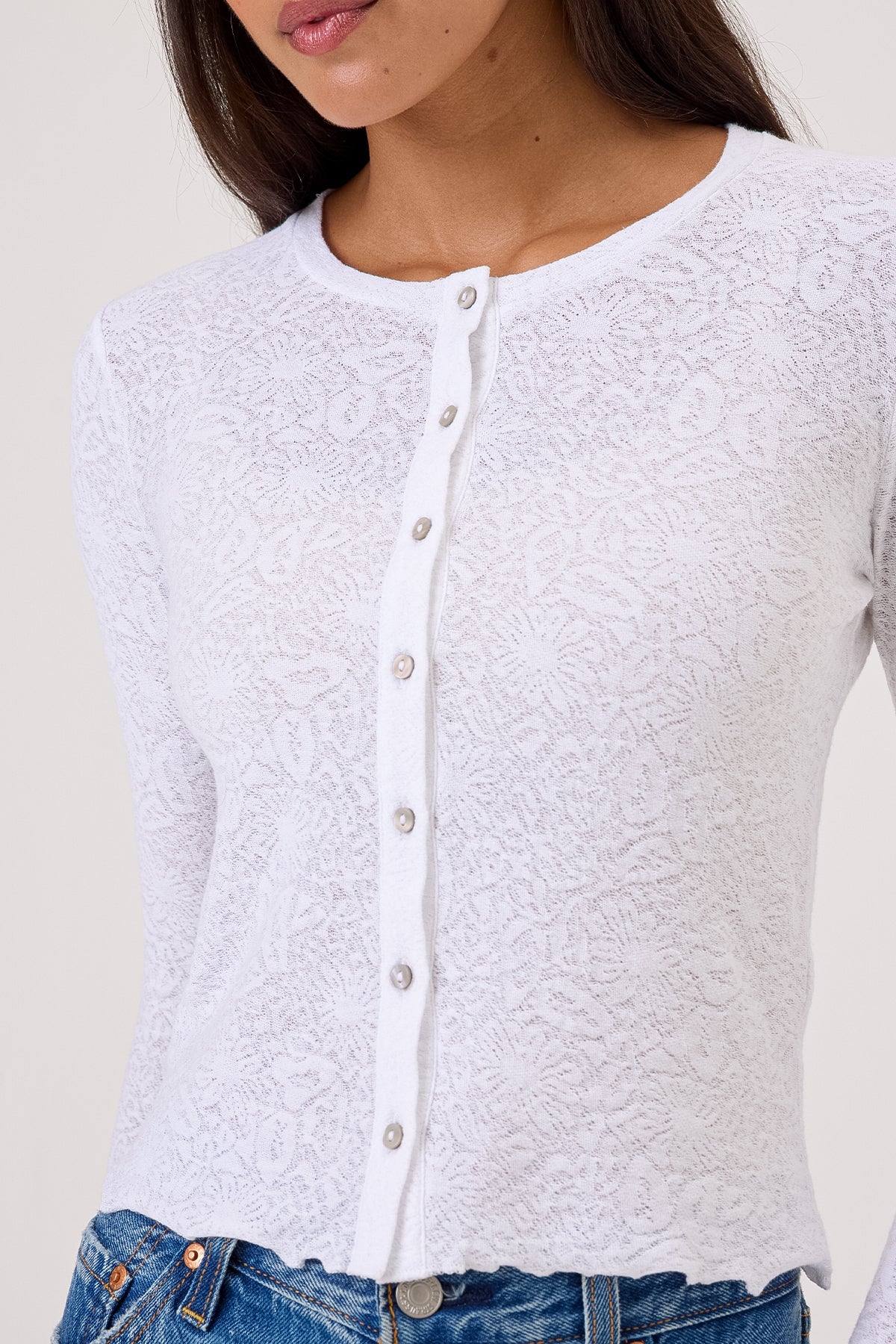 Love Story Cardigan - Goldie LeWinter #color_white