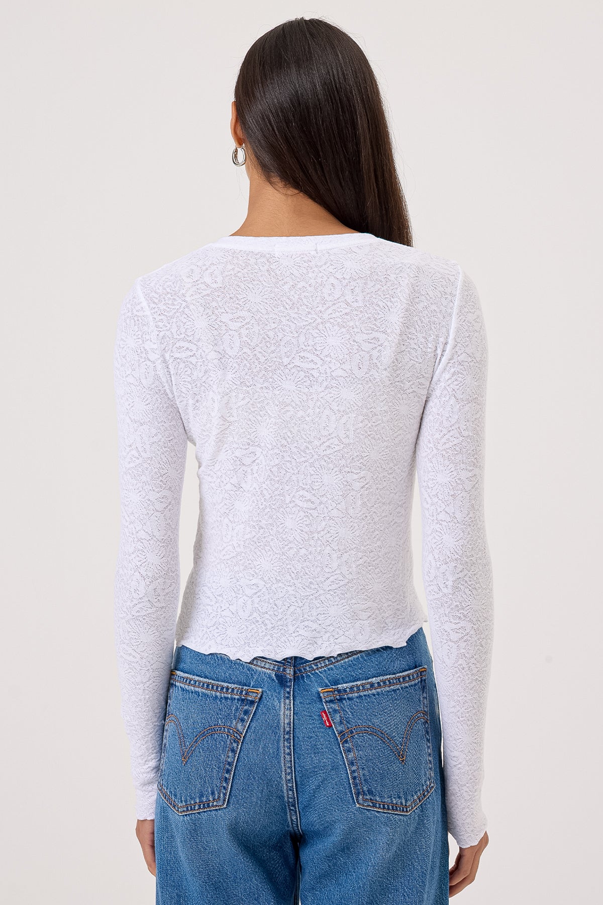 Love Story Cardigan | Floral Jacquard Pima Cotton Cardigan