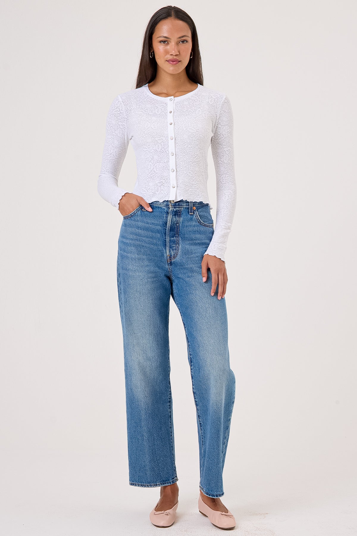 Love Story Cardigan | Floral Jacquard Pima Cotton Cardigan