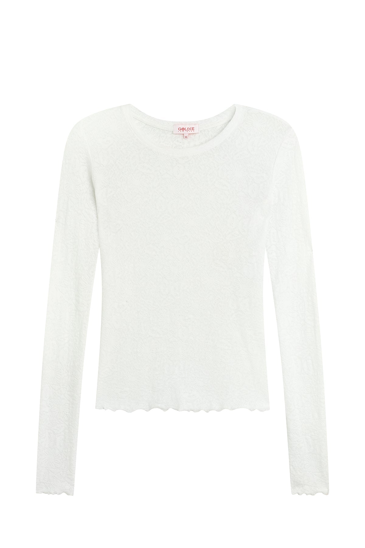 Love Story Long Sleeve Tee | Floral Jacquard Pima Cotton