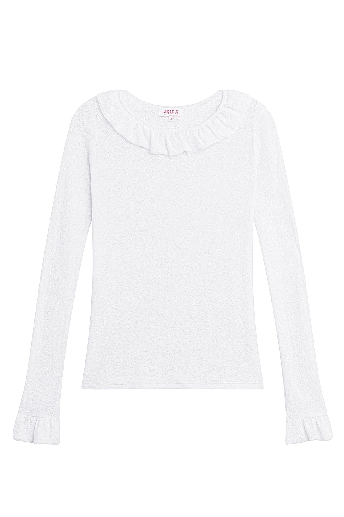 Love Story Ruffle Top - Goldie LeWinter #color_white