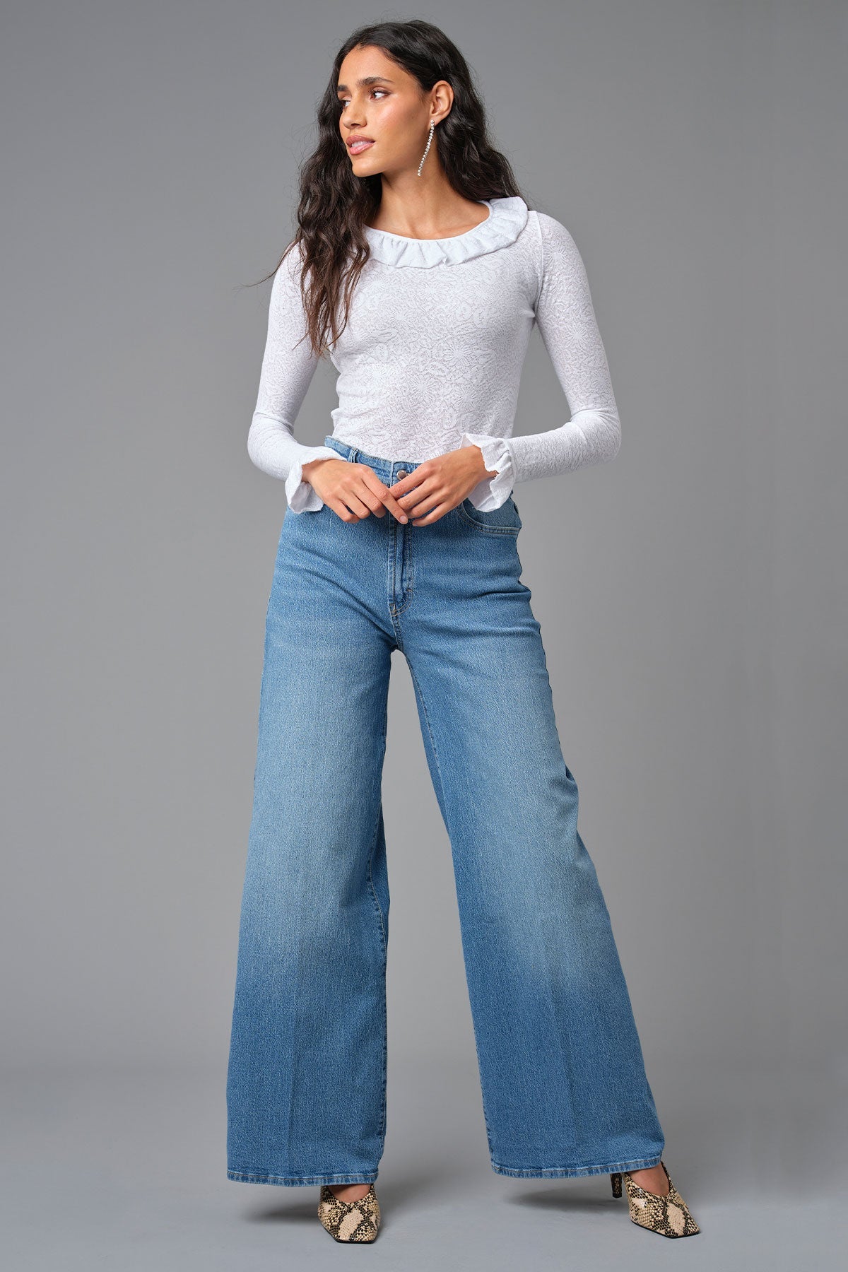 Love Story Ruffle Top - Goldie LeWinter #color_white