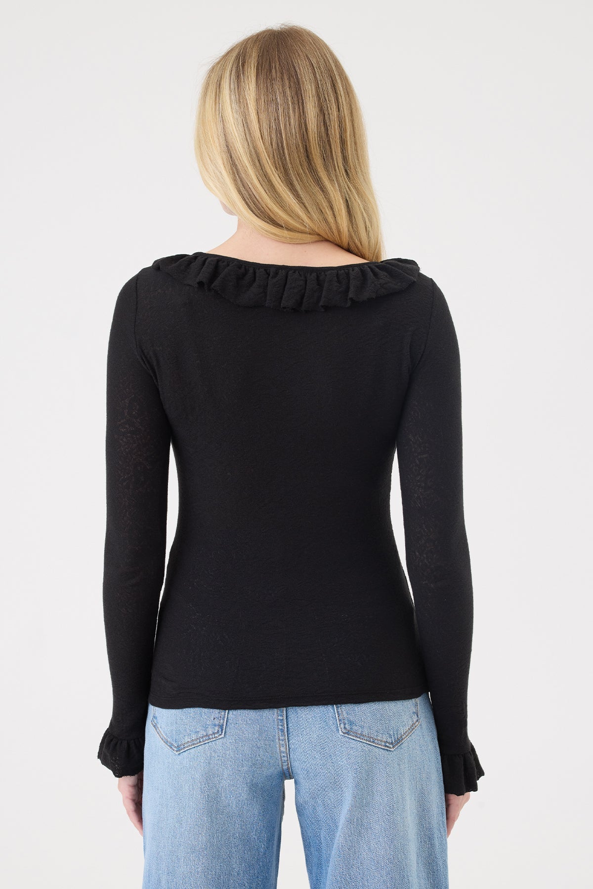 Love Story Ruffle Top - Goldie LeWinter #color_black