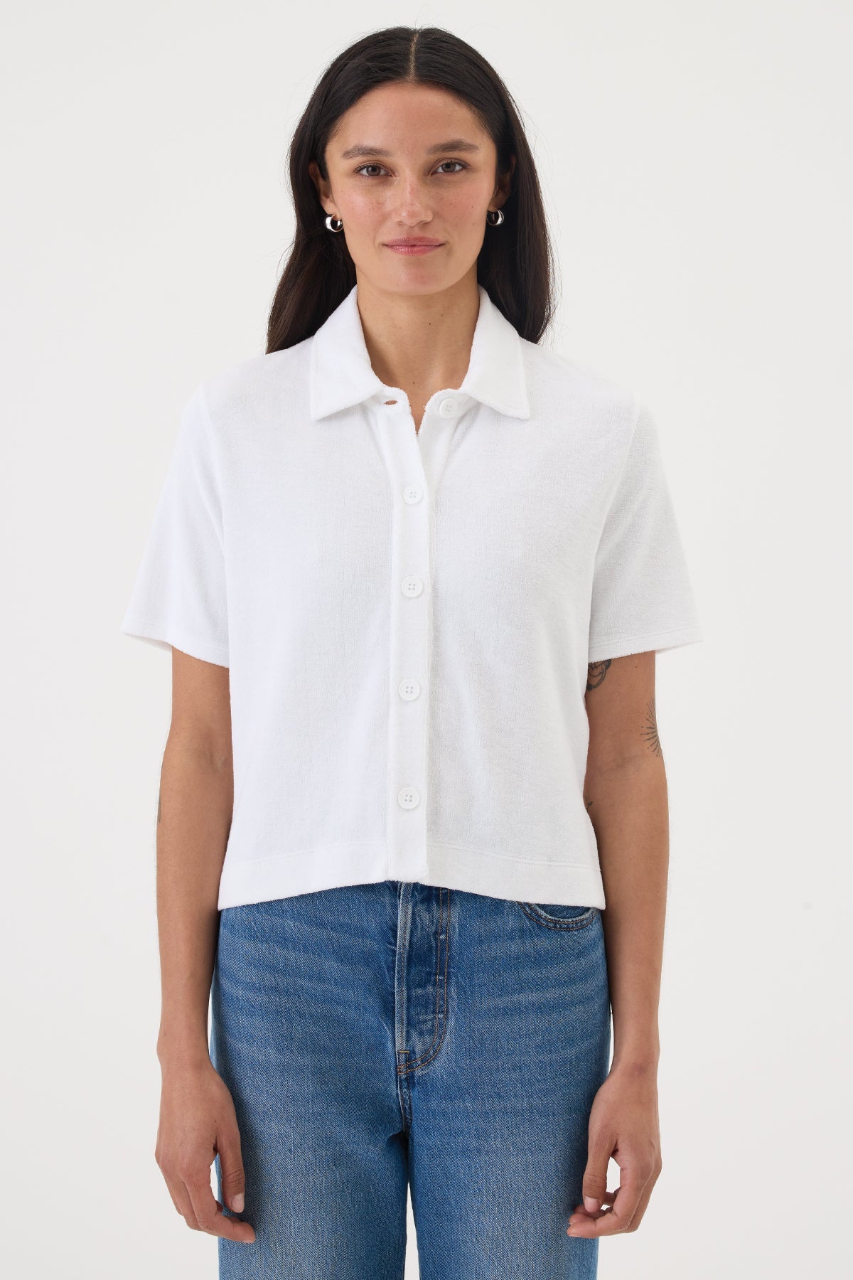 Luxe Life Button Down - Goldie LeWinter #color_white