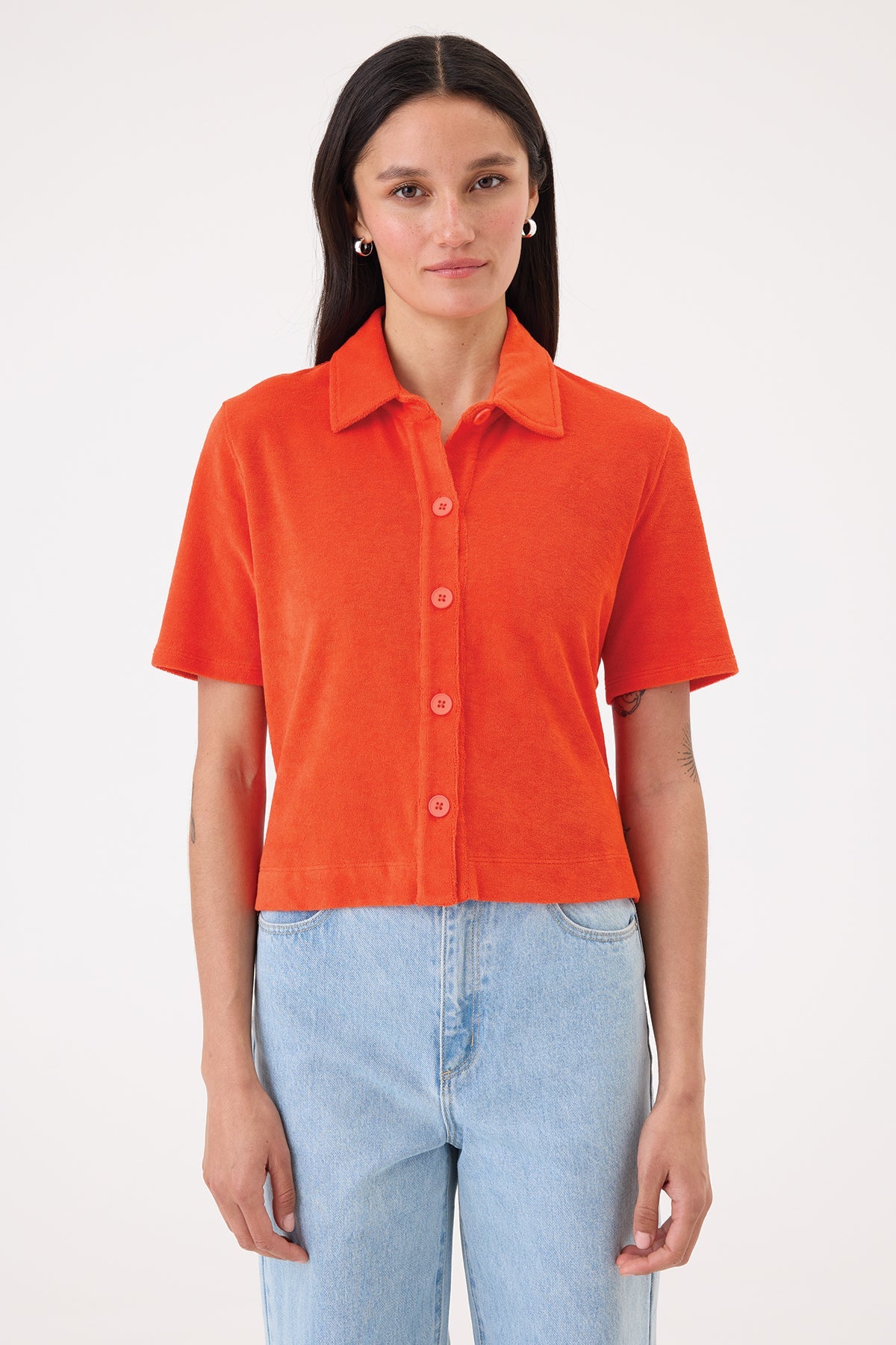 Luxe Life Button Down - Goldie LeWinter #color_fiesta