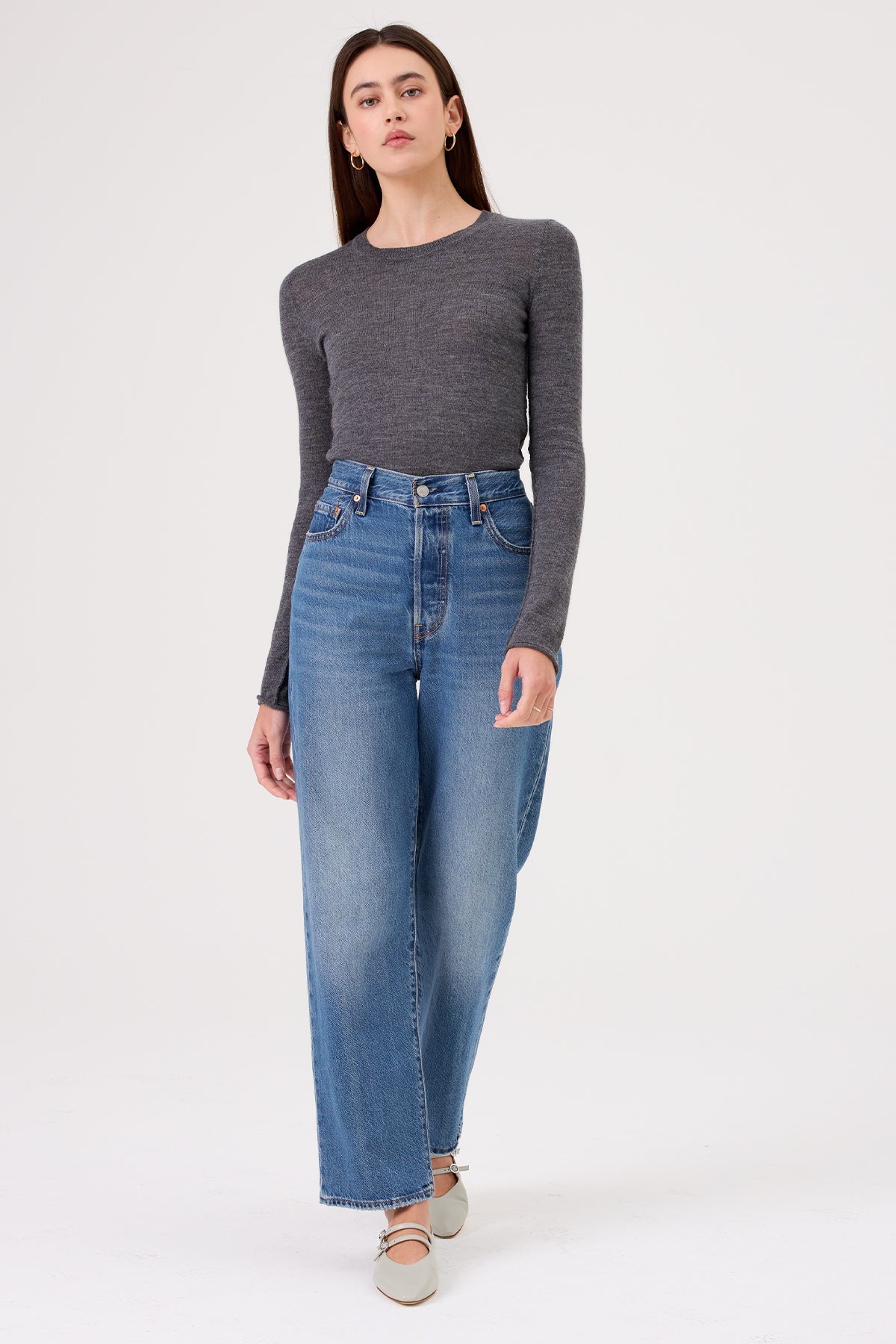 Margot Sweater - Goldie LeWinter #color_charcoal heather