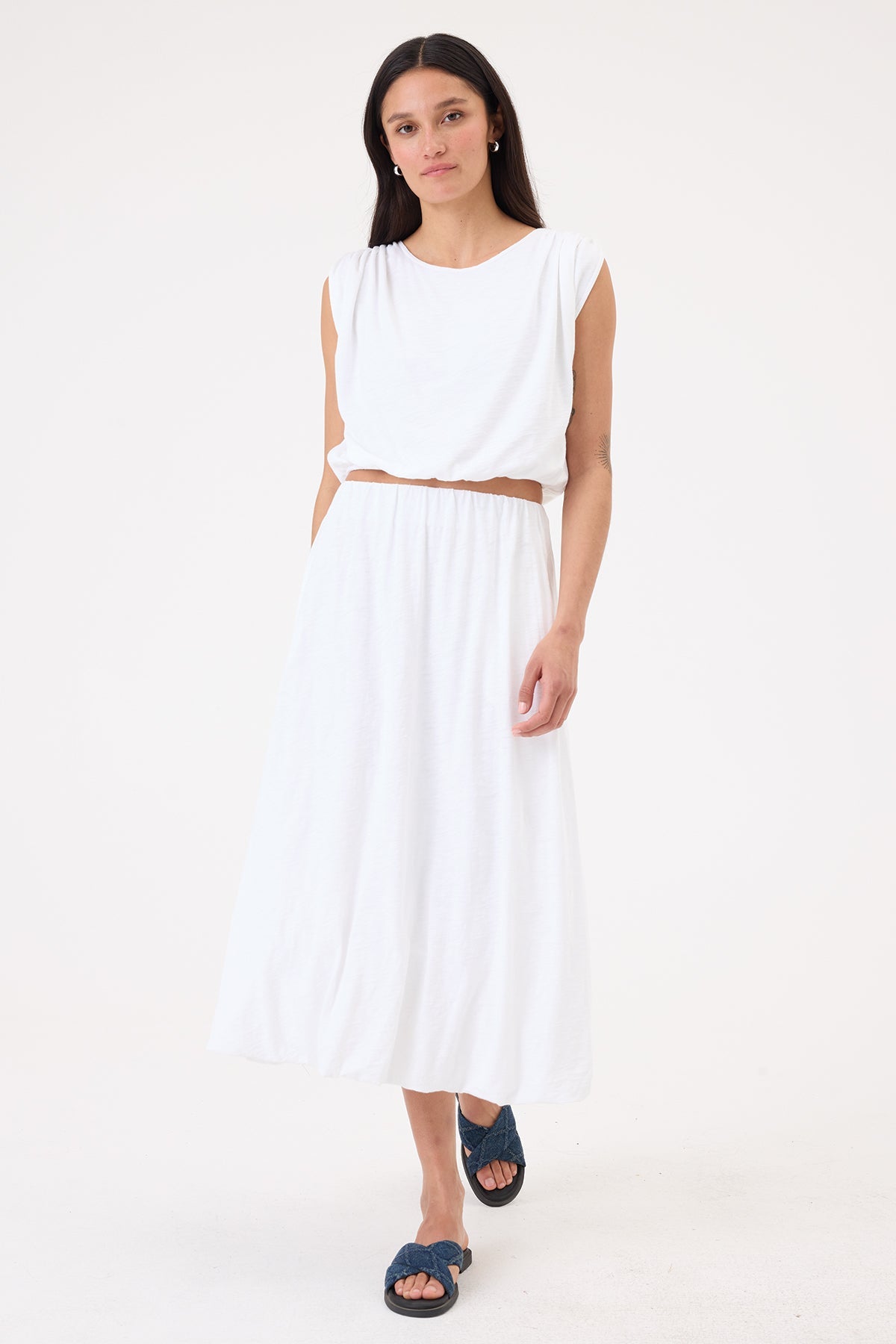 Marina Midi Skirt - Goldie LeWinter #color_white