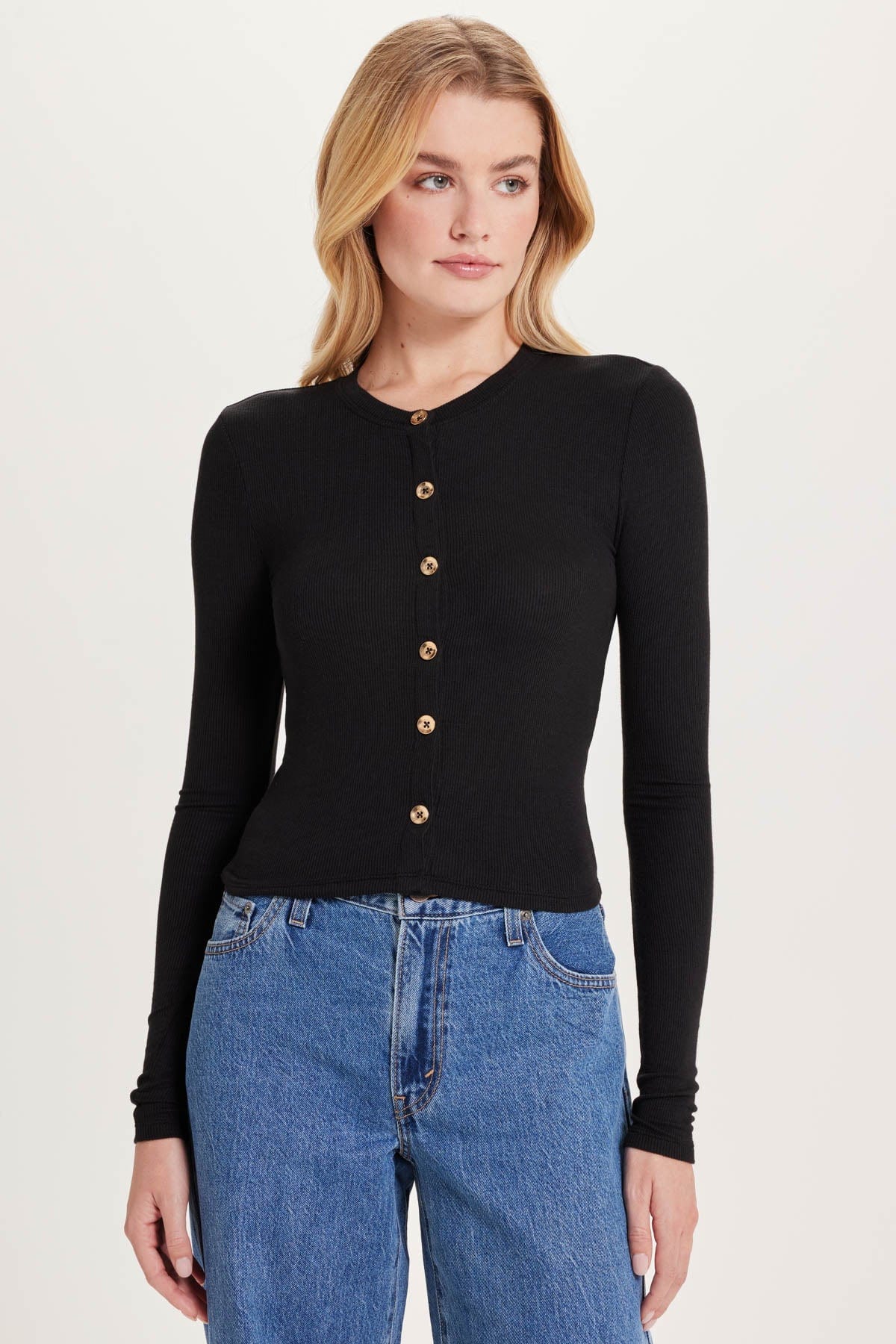 Marina Ribbed Crop Cardigan - Goldie LeWinter
