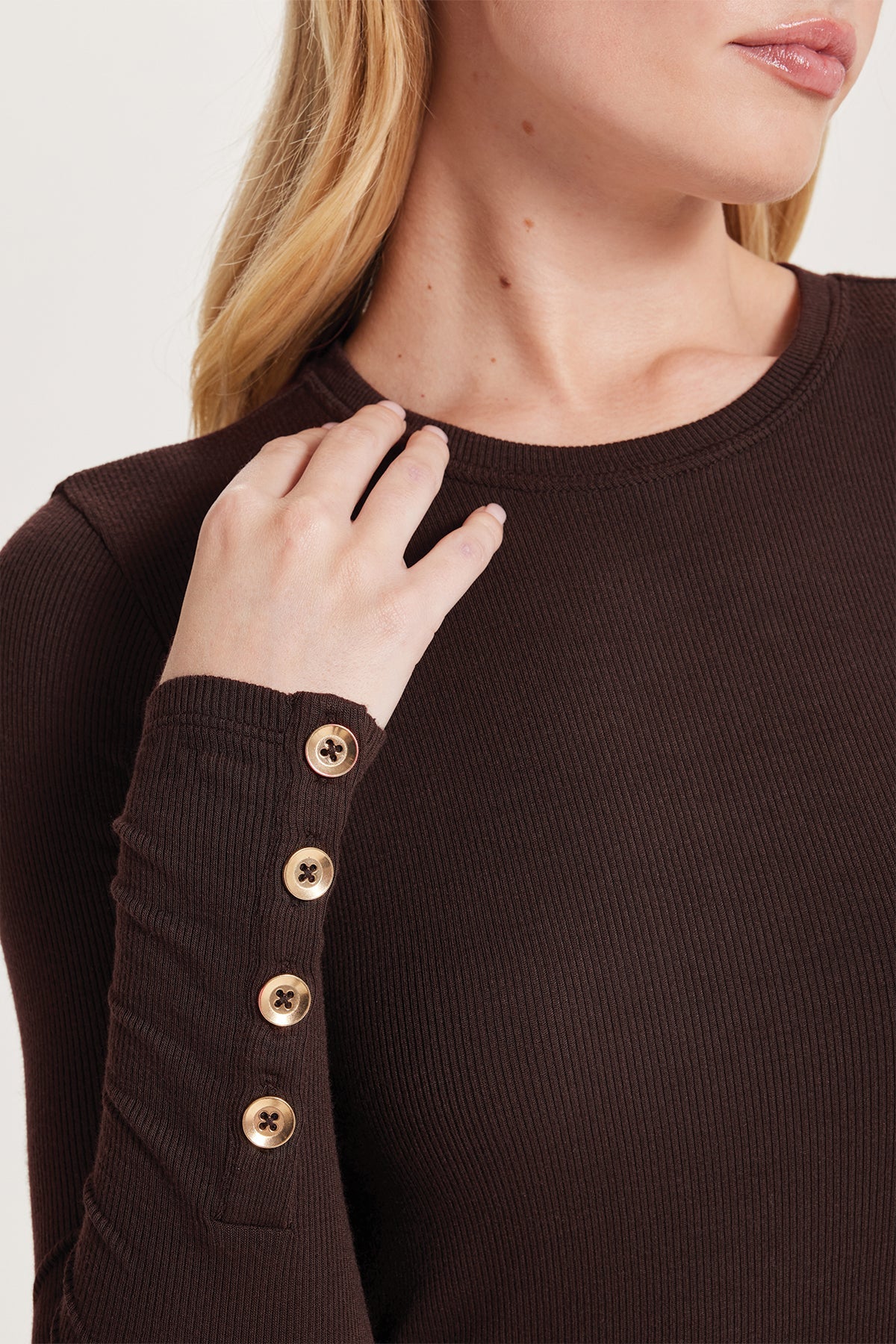 Marina Ribbed Top - Goldie LeWinter #color_coffee - limited edition