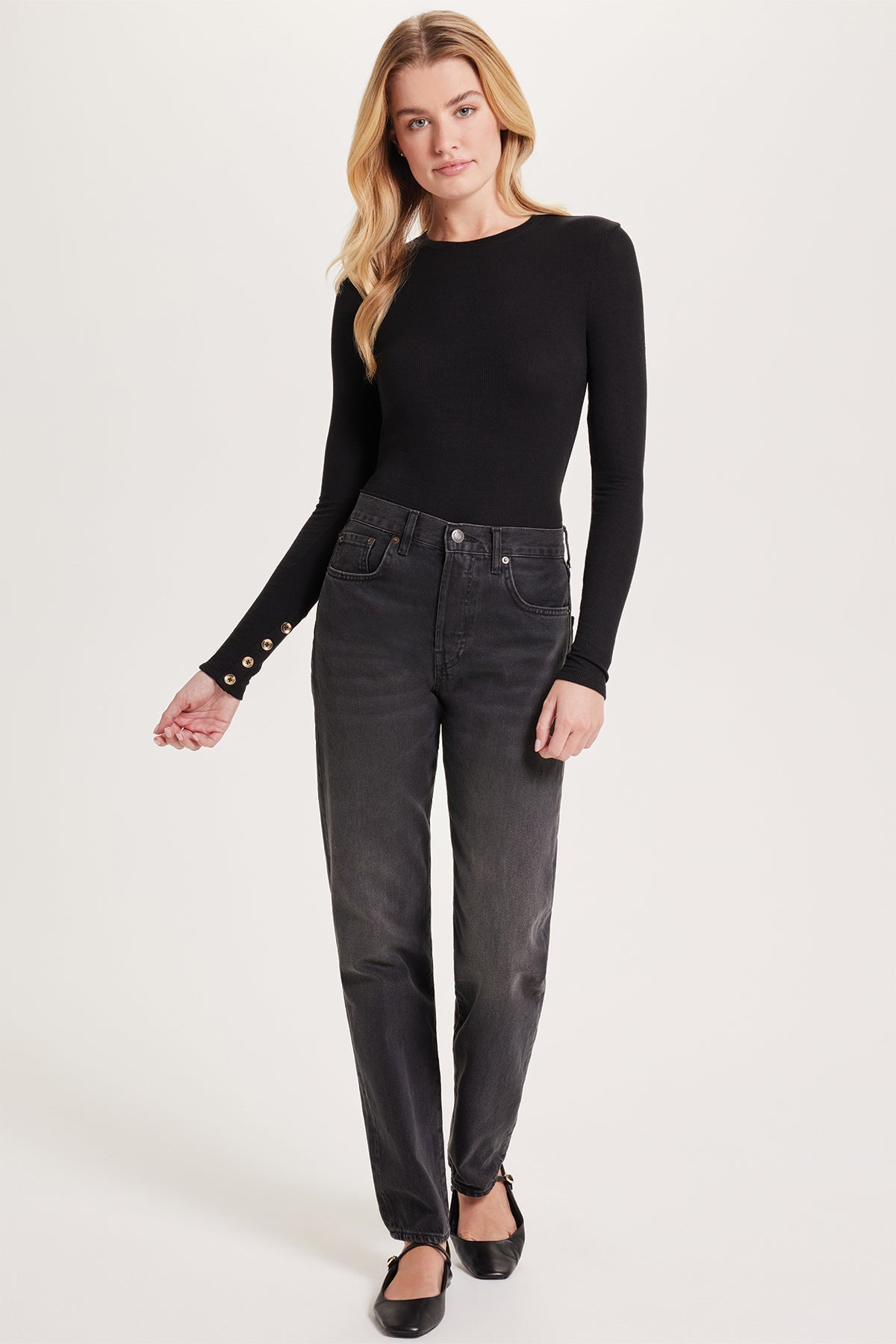 Marina Ribbed Top - Goldie LeWinter #color_black