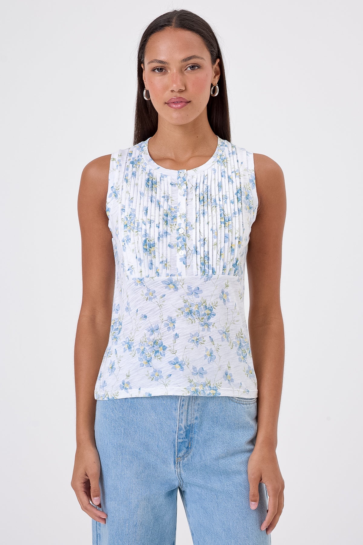 Meadow Henley Tank - Goldie LeWinter #color_bluebell - limited edition