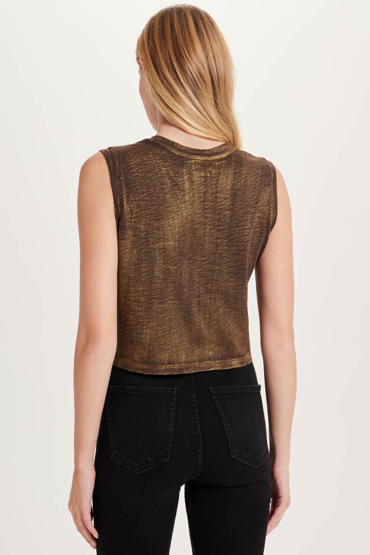 Metallic Sparkle Crop Tank - Goldie LeWinter