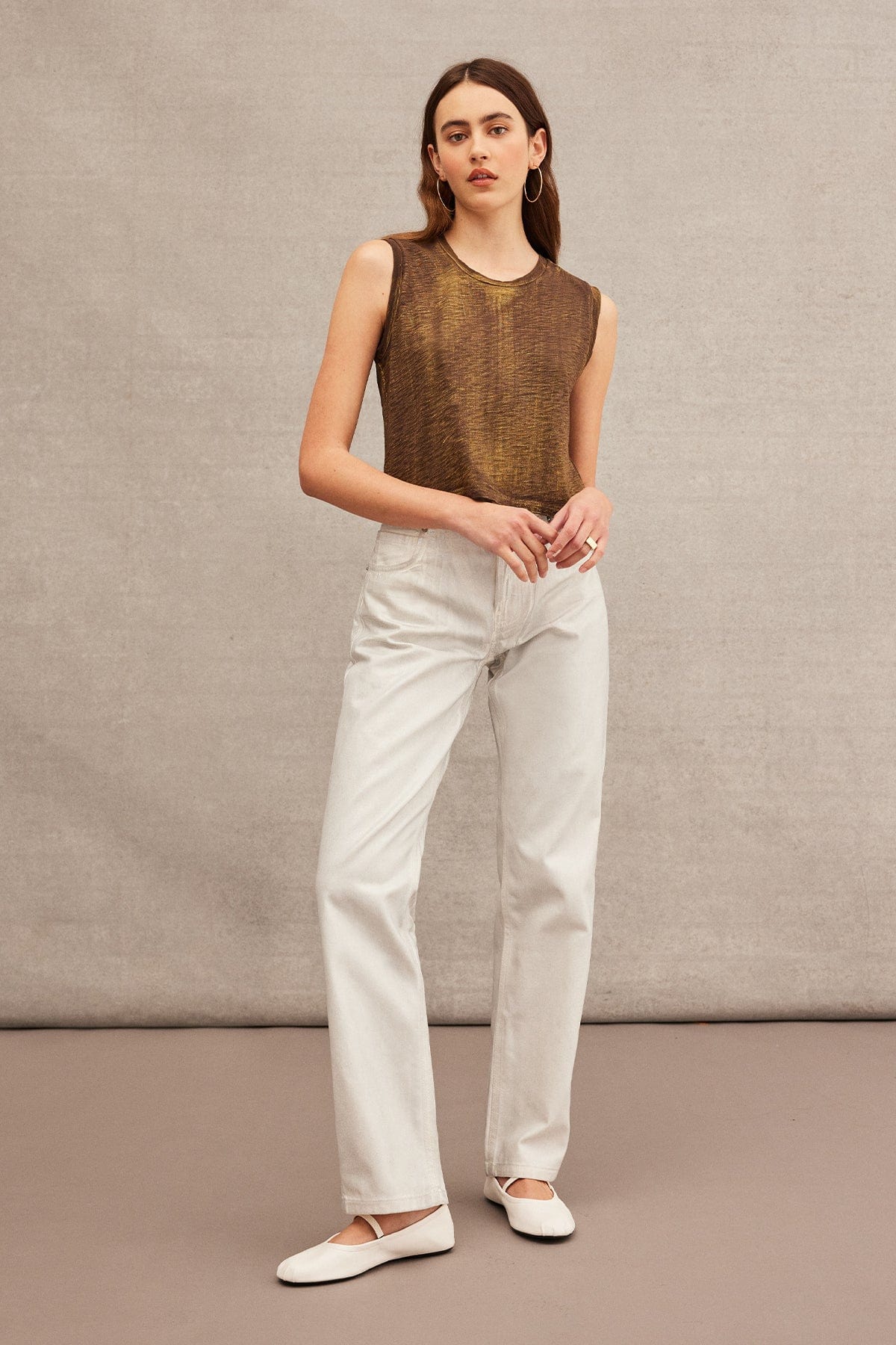 Metallic Sparkle Crop Tank - Goldie LeWinter