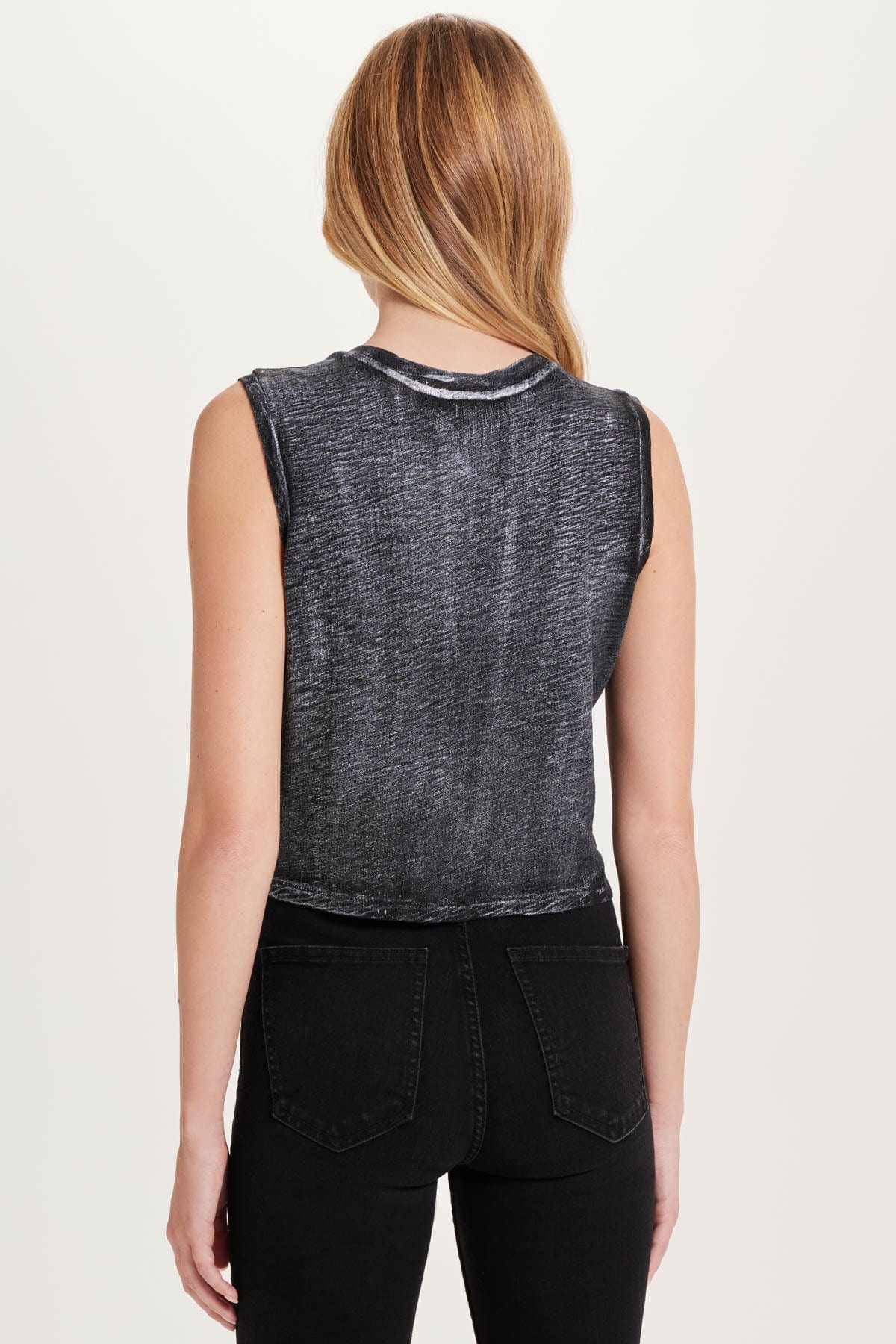 Metallic Sparkle Crop Tank - Goldie LeWinter