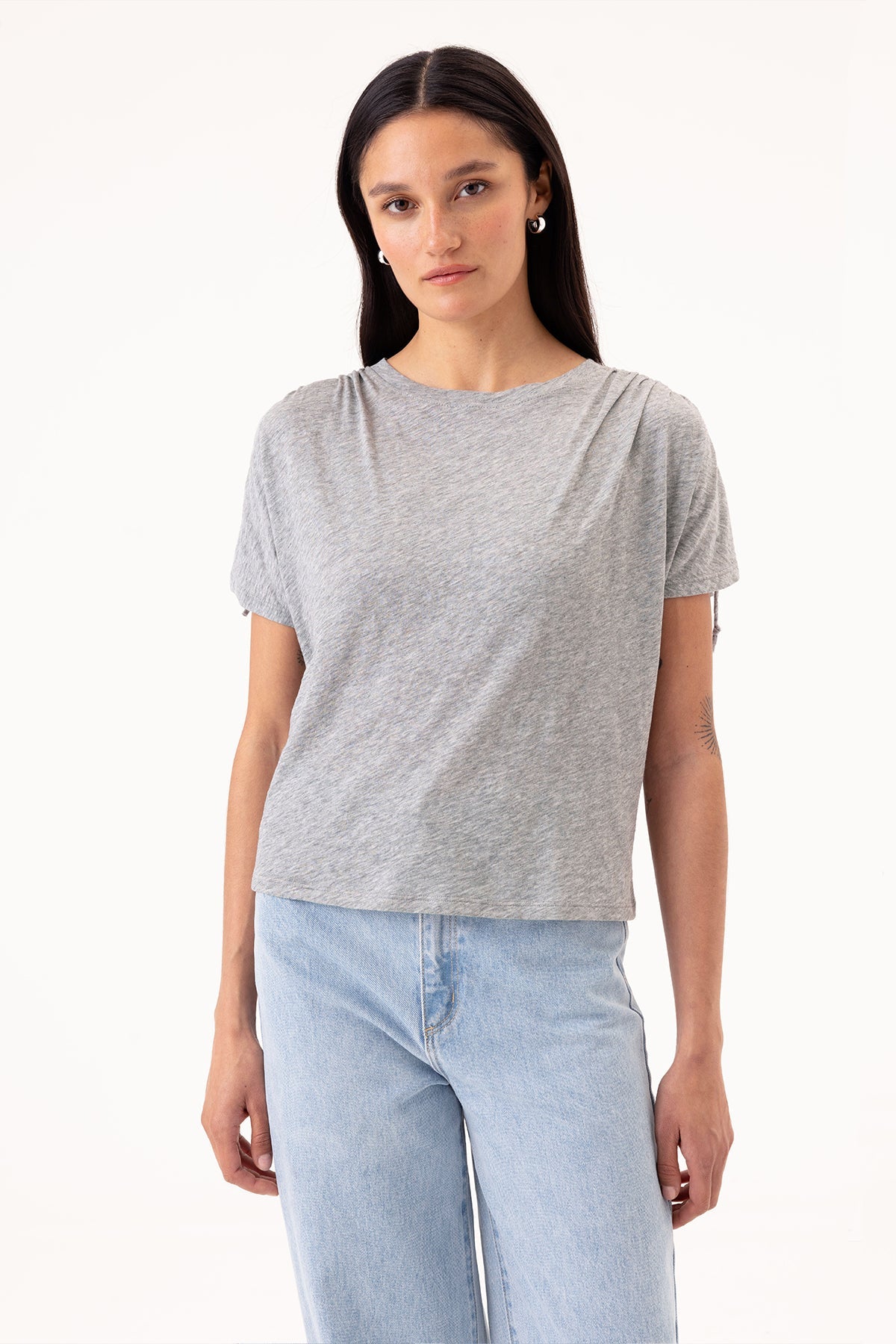 Modern Muse Tee - Goldie LeWinter #color_gray heather