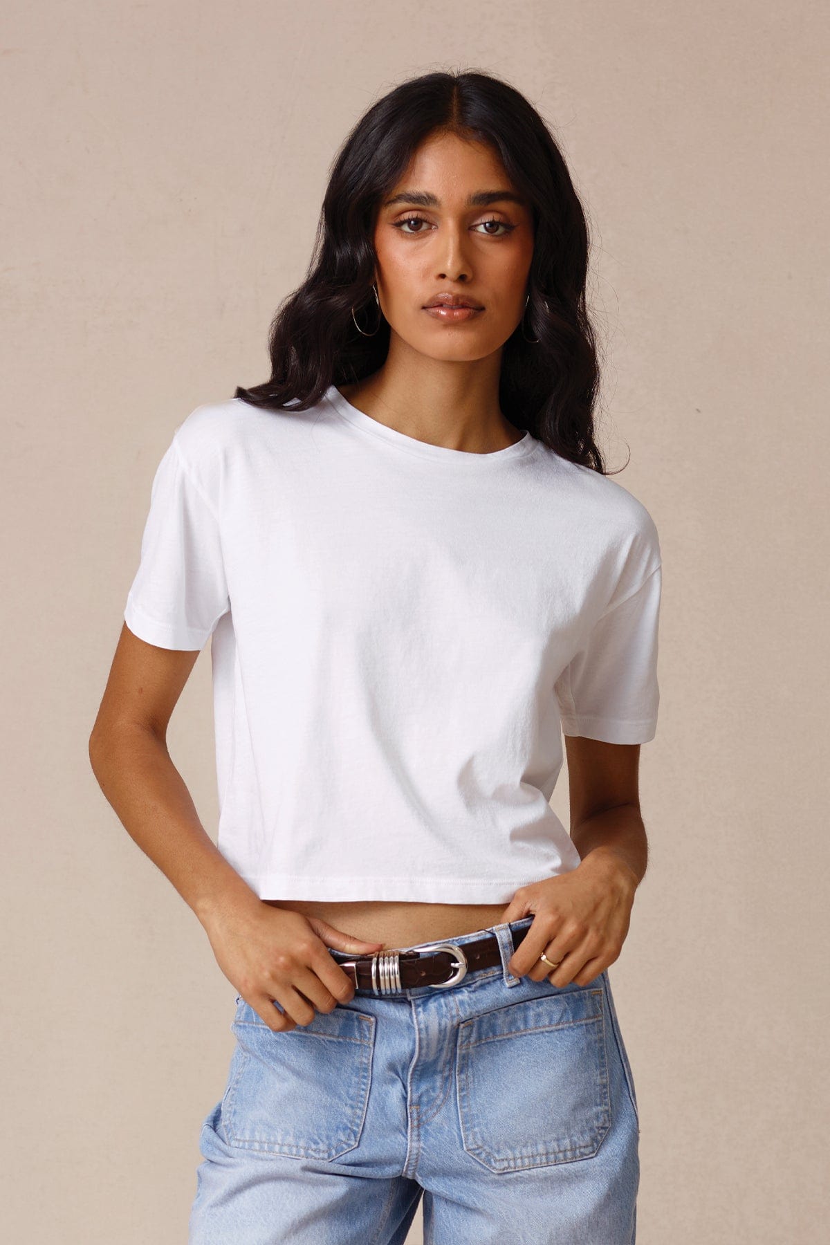 Organic Crop Girlfriend Tee - Goldie LeWinter
