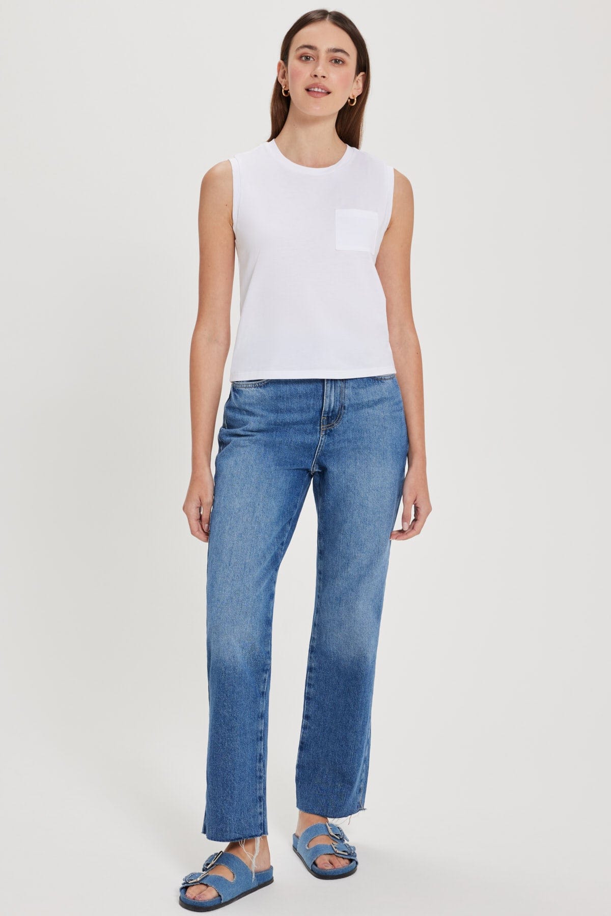 Organic Cropped Pocket Tank - Goldie LeWinter