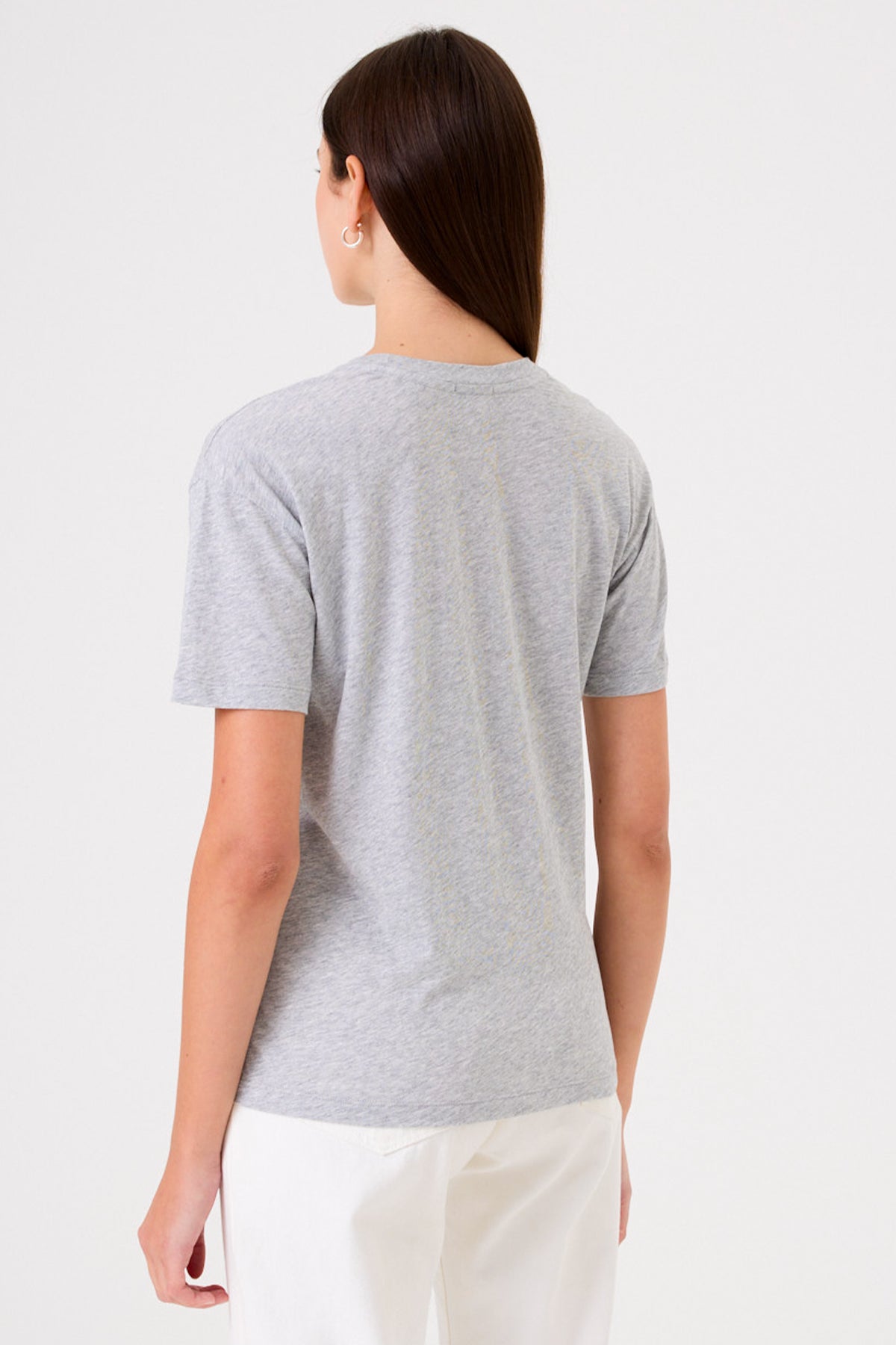 Organic Girlfriend Tee - Goldie LeWinter #color_gray heather