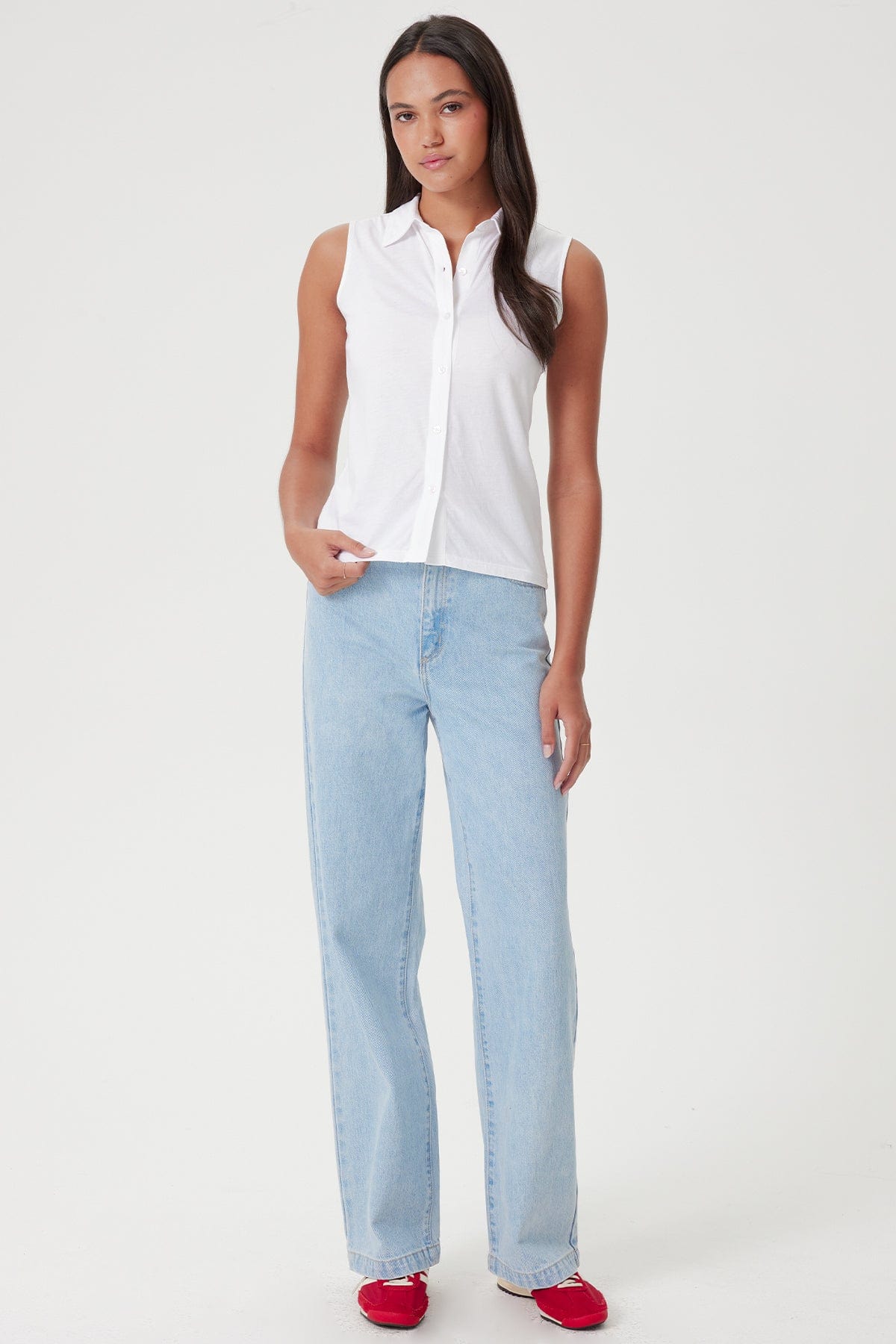 Organic Modern Sleeveless Shirt - Goldie LeWinter