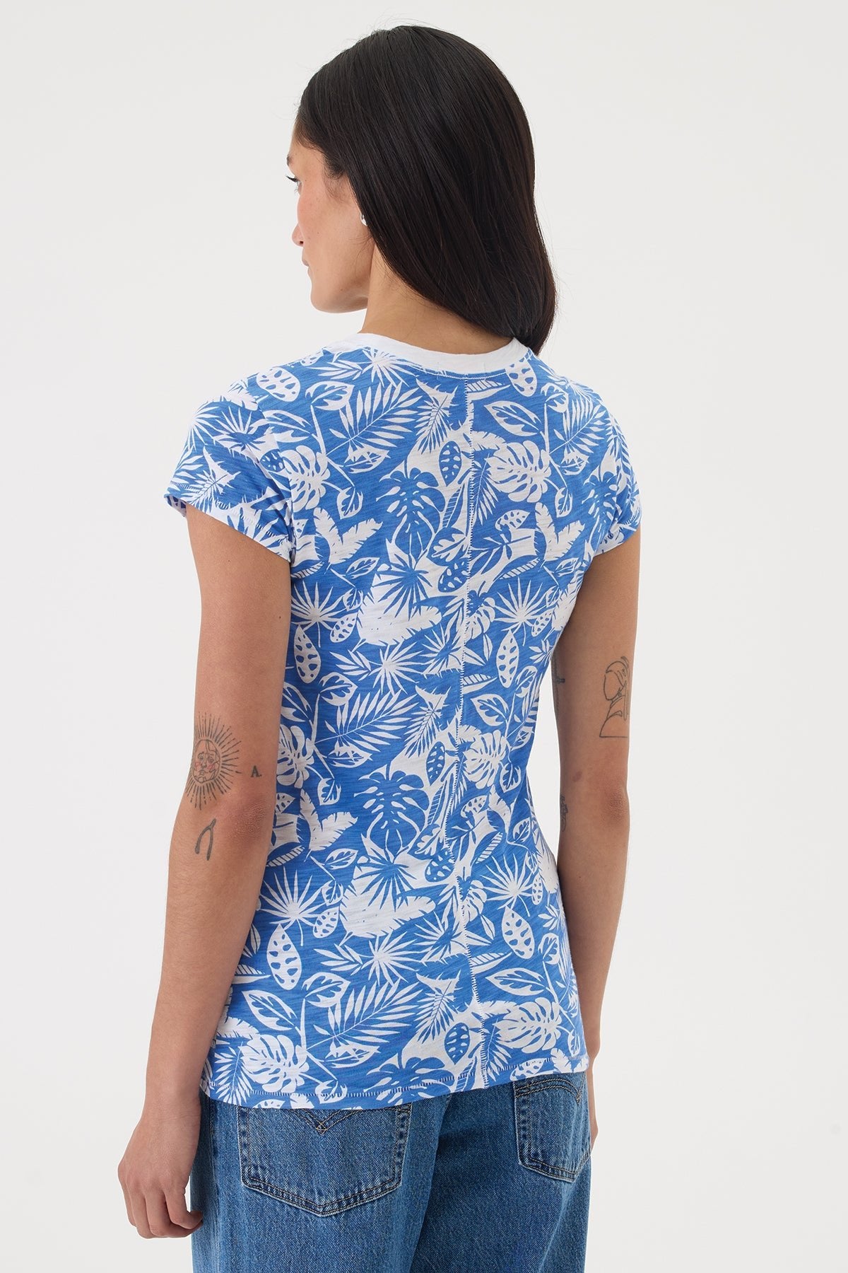 Paradise Ringer Tee - Goldie LeWinter #color_sea - limited edition