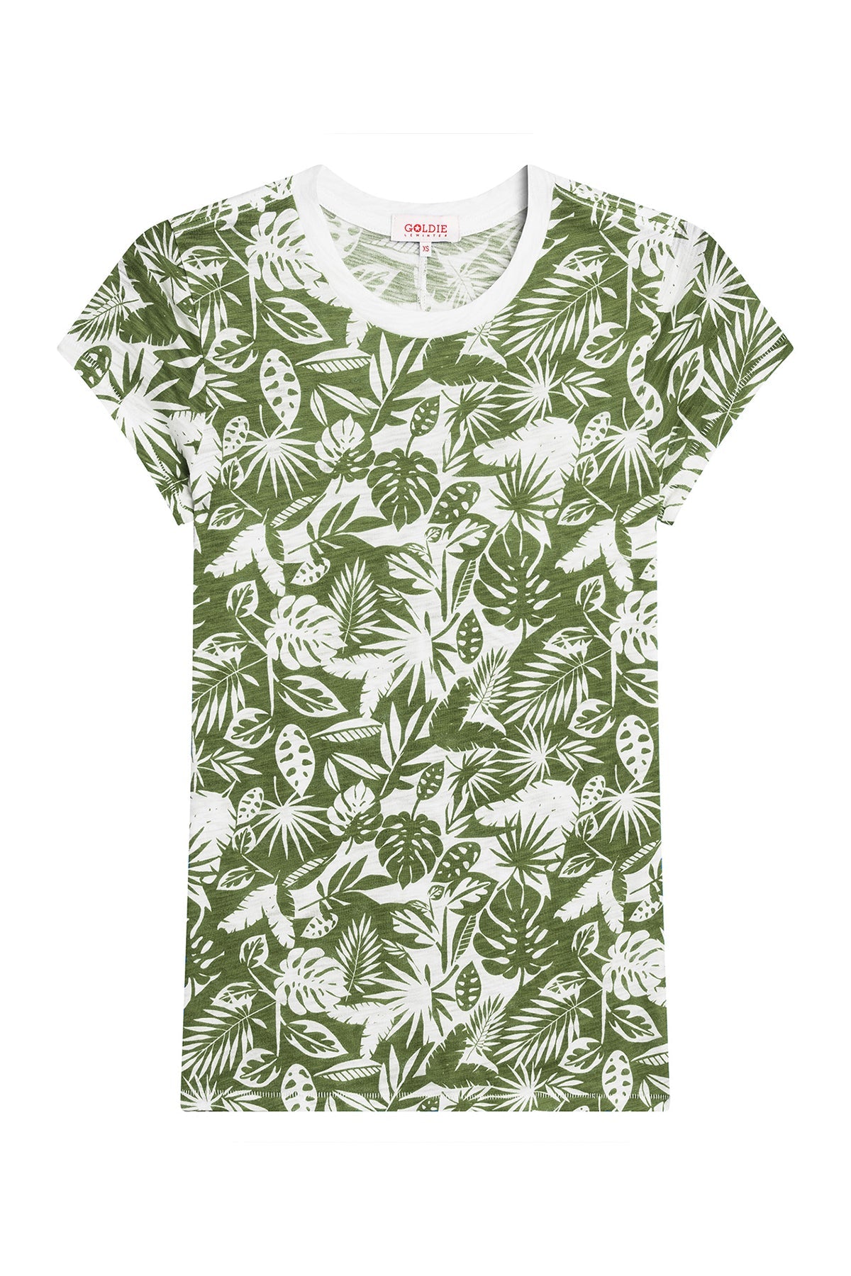 Paradise Ringer Tee - Goldie LeWinter #color_palm - limited edition