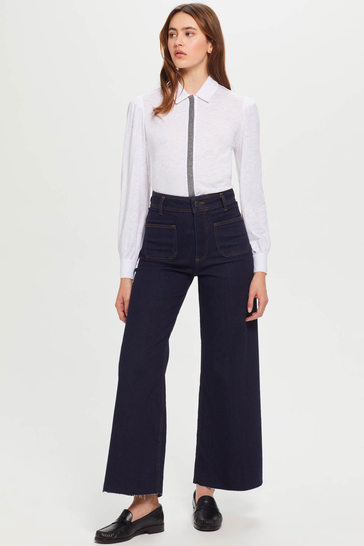 Pavé Shimmer Shirt - Goldie LeWinter #color_white