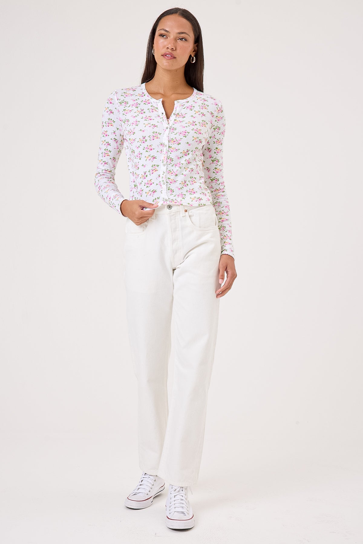 Petite Fleur Crop Cardigan