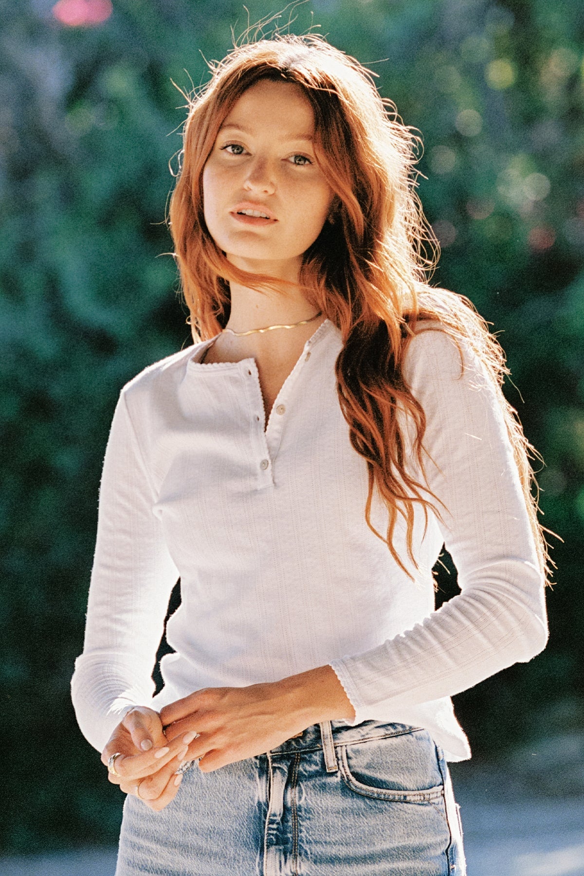 Pointelle Crop Cardigan - Goldie LeWinter #color_white