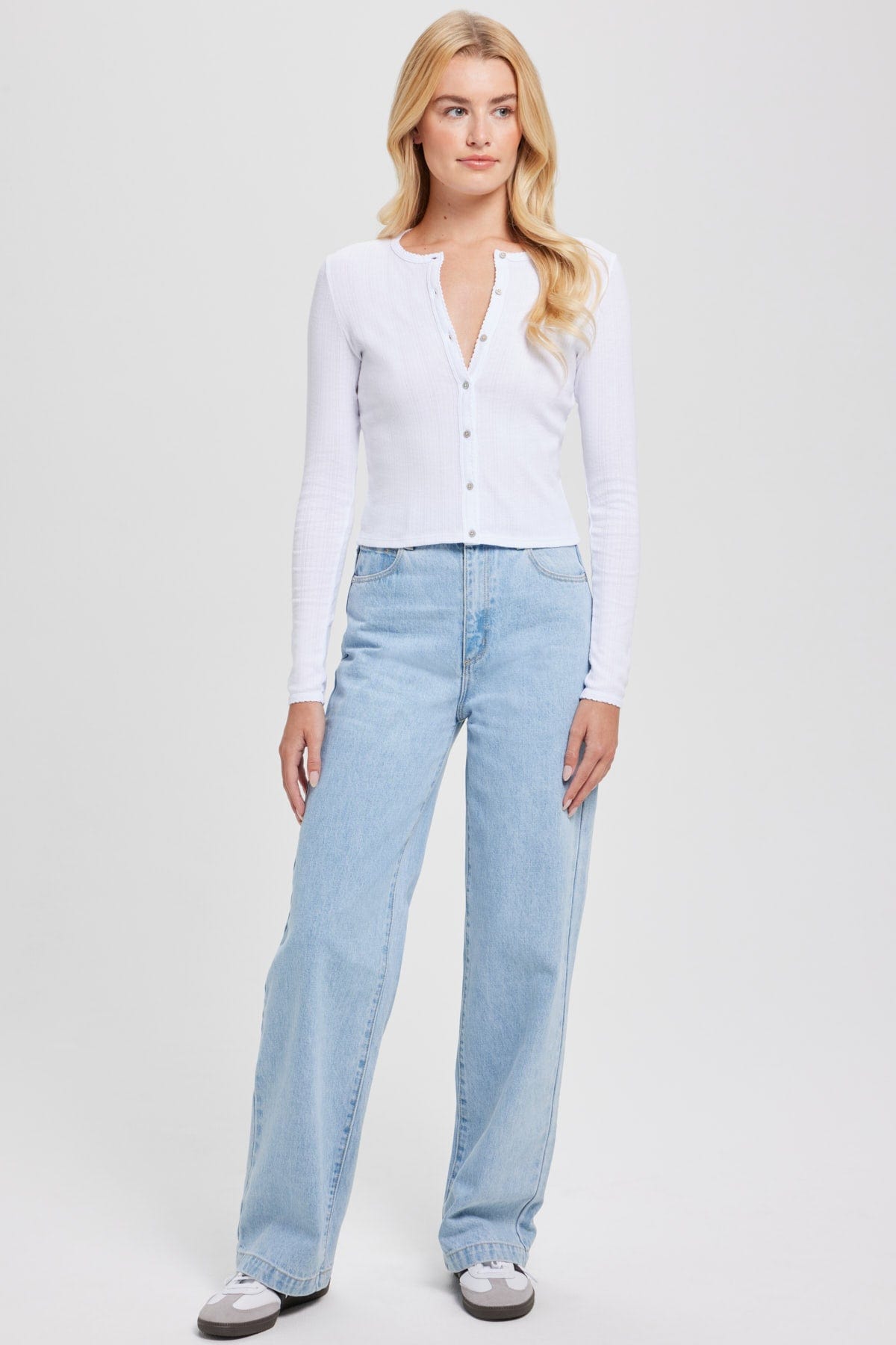 Pointelle Crop Cardigan - Goldie LeWinter