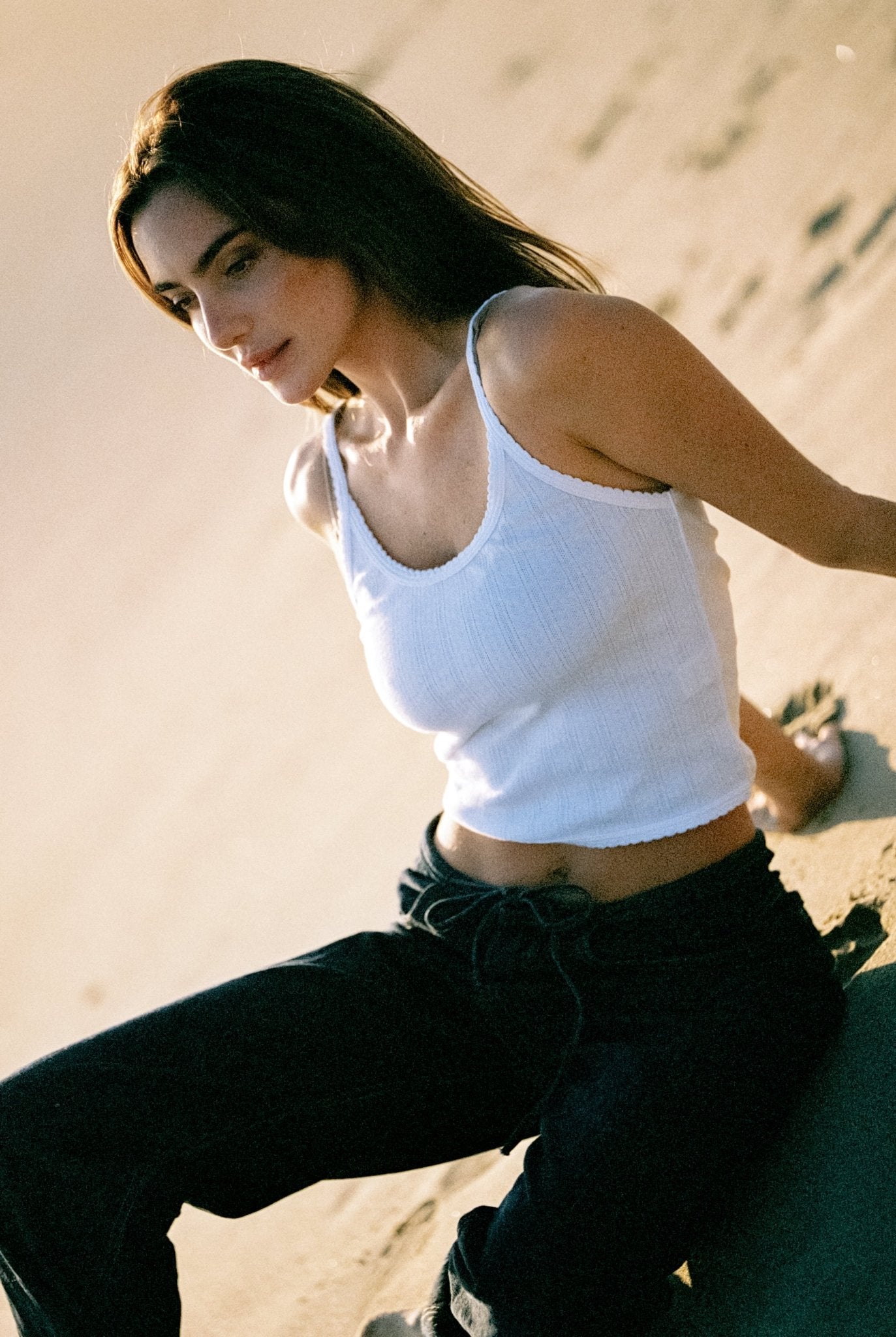 Ellie Cropped Cami - Goldie LeWinter #color_white