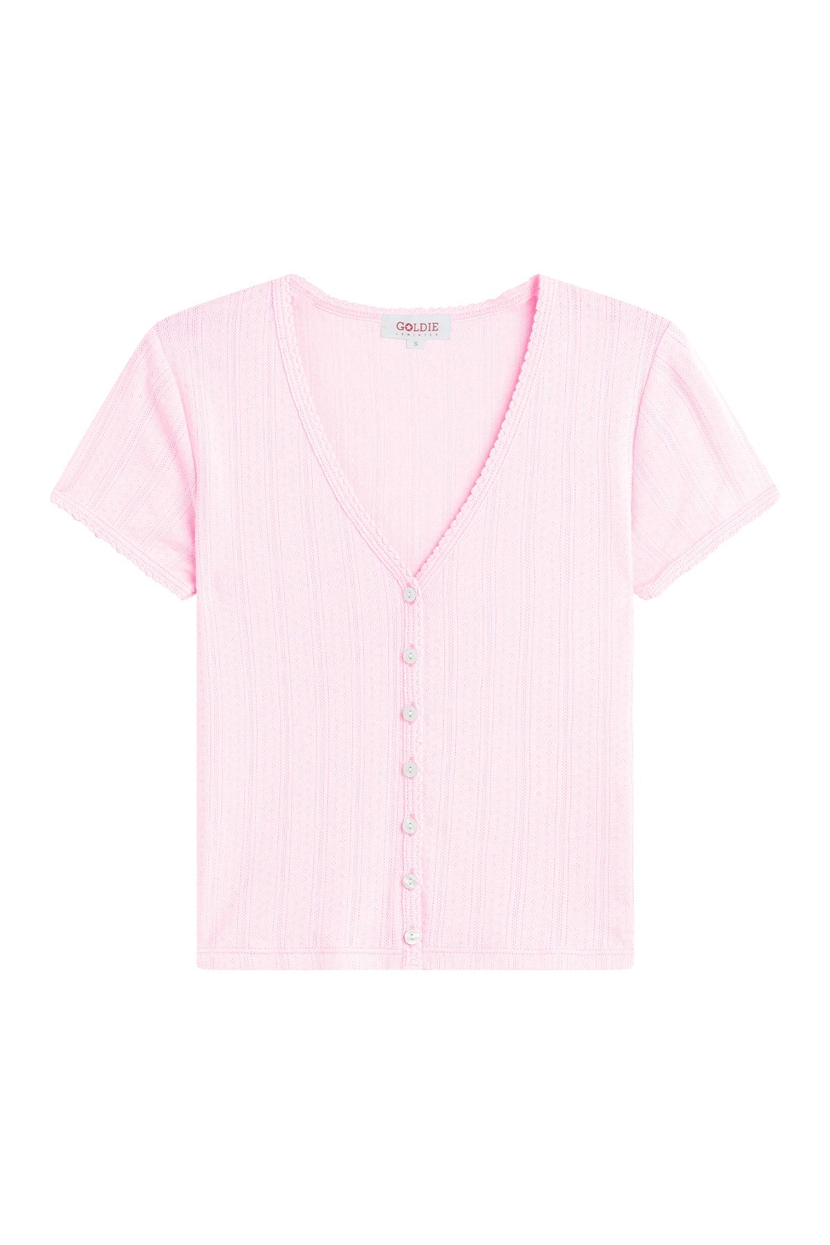 Ellie Cropped Cardigan - Goldie LeWinter #color_cherry blossom