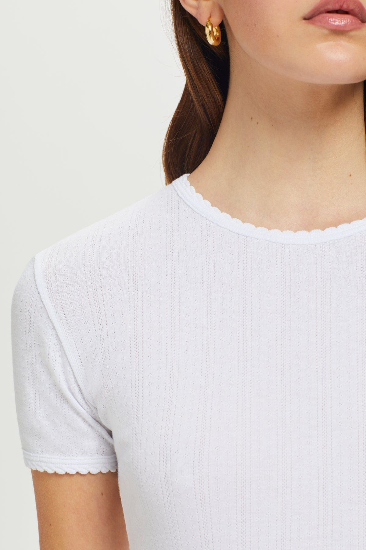 Pointelle Tee - Goldie LeWinter