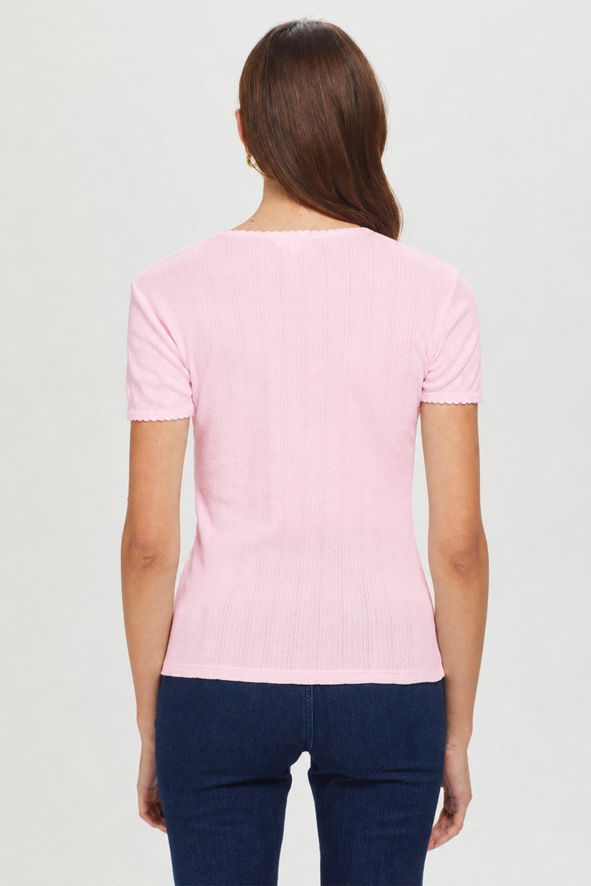 Pointelle Tee - Goldie LeWinter #color_cherry blossom