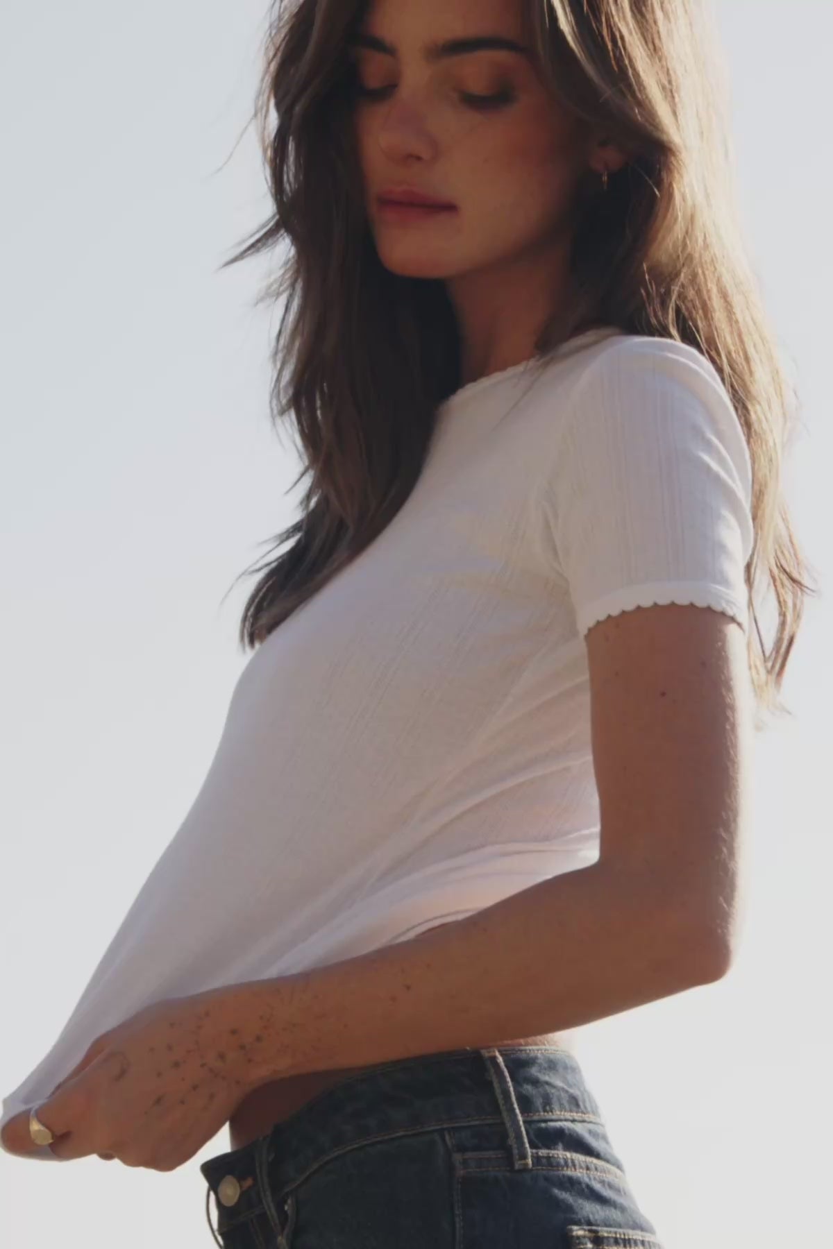 Pointelle Tee | Delicate Texture & Effortless Comfort – Goldie Tees