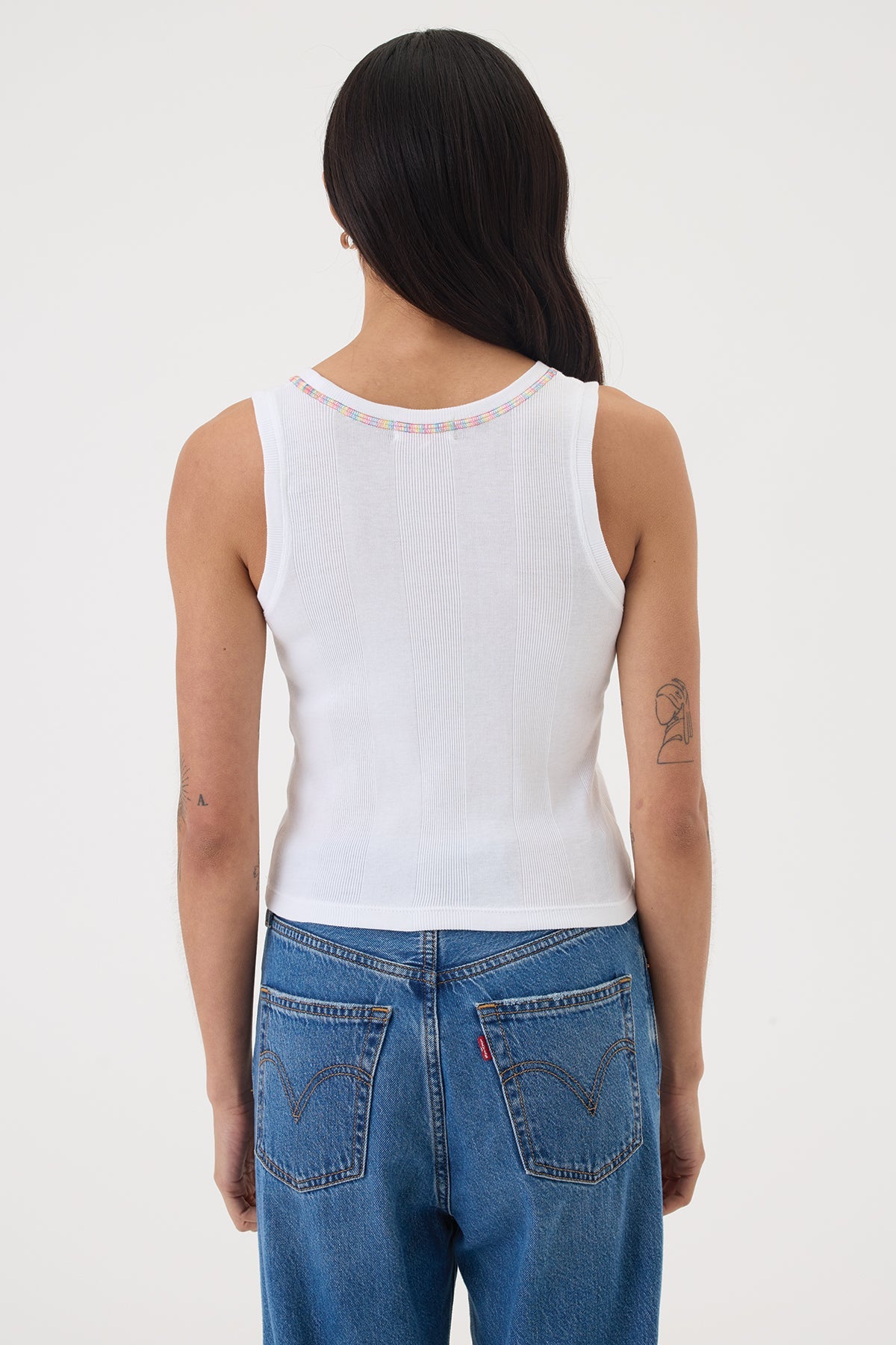 Rainbow Connection Rib Crop Tank
