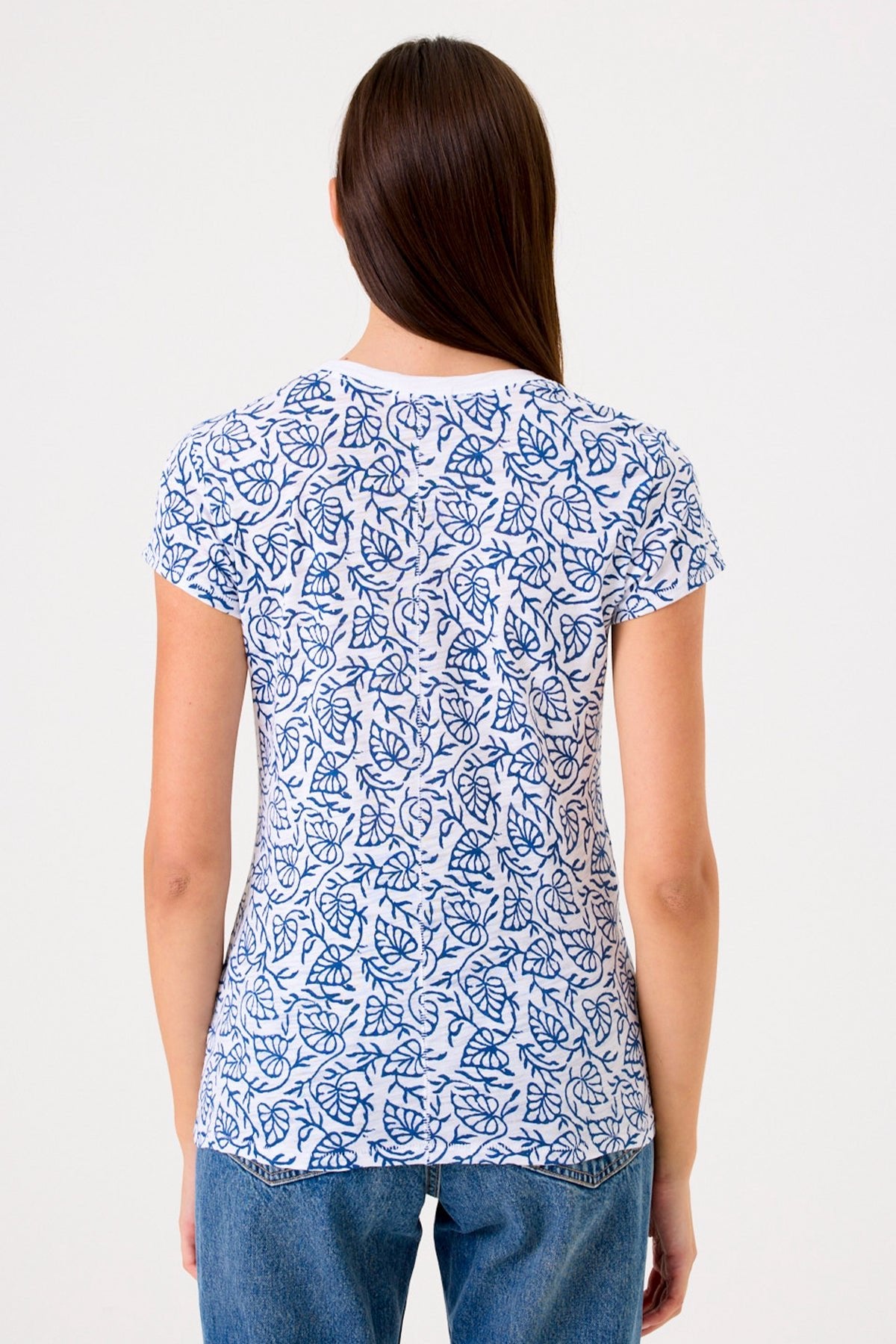 Rainforest Ringer Tee - Goldie LeWinter #color_white / estate