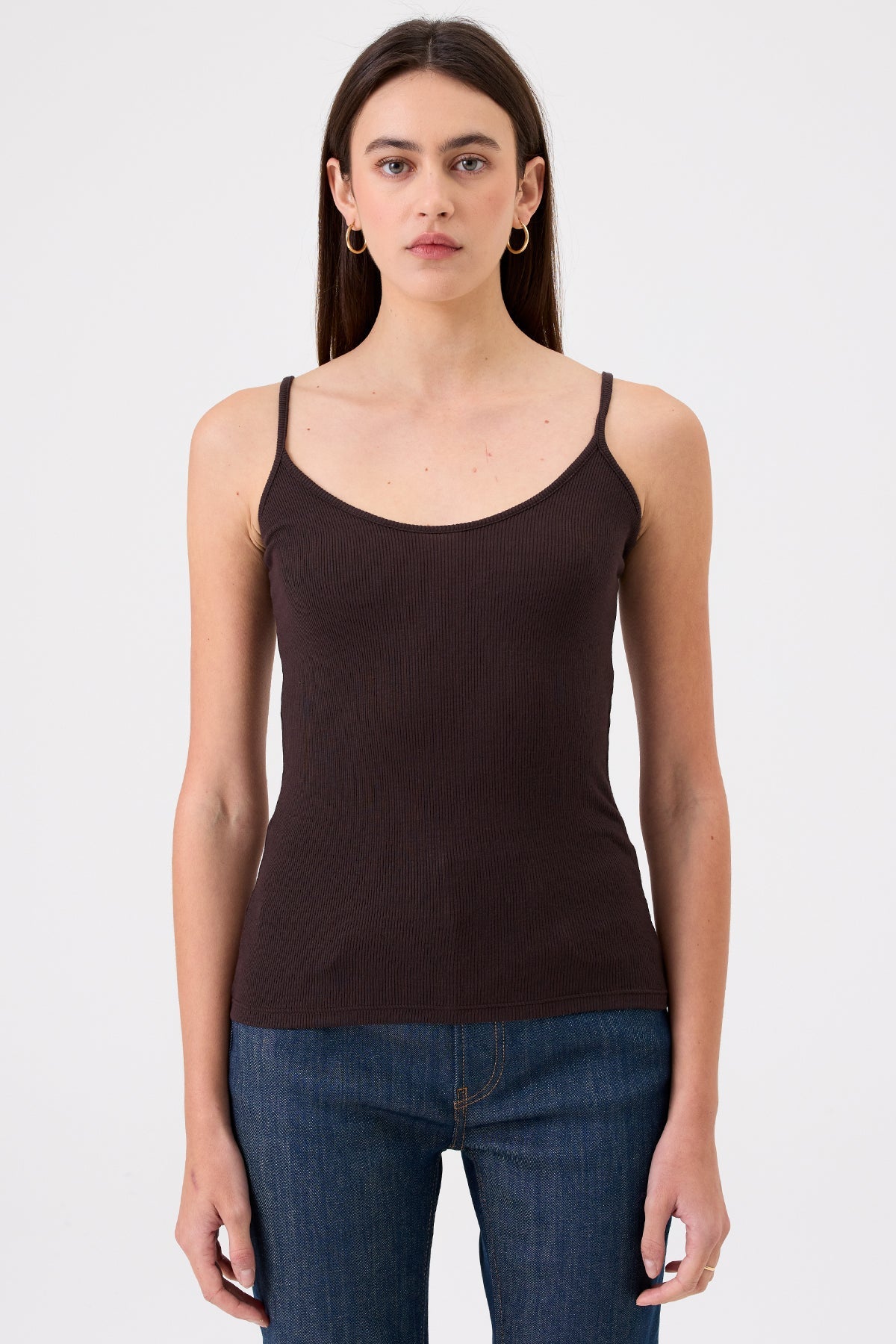 Ribbed Cami - Goldie LeWinter #color_coffee - limited edition