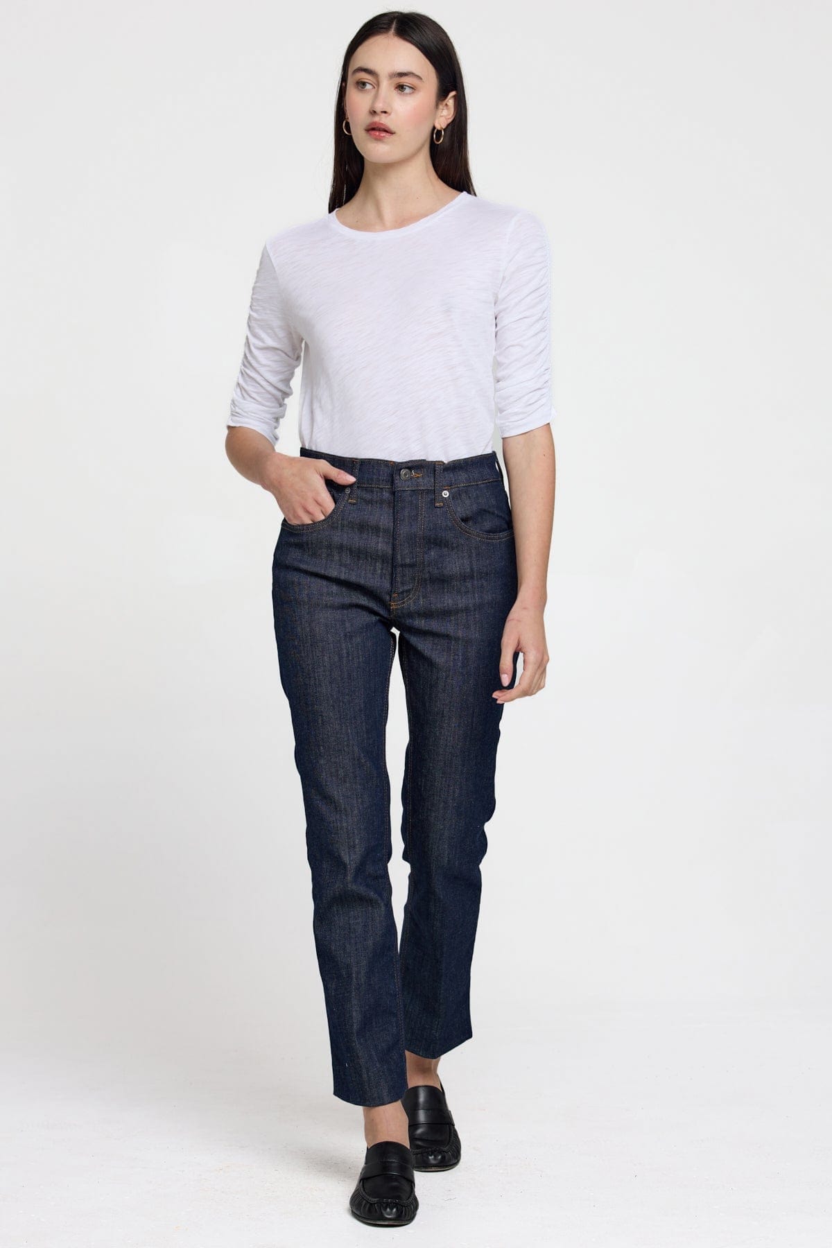 Ruched Half Sleeve Tee - Goldie LeWinter