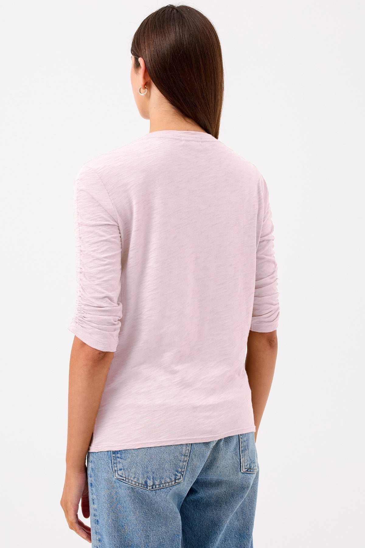 Ruched Half Sleeve Tee - Goldie LeWinter #color_cherry blossom - limited edition