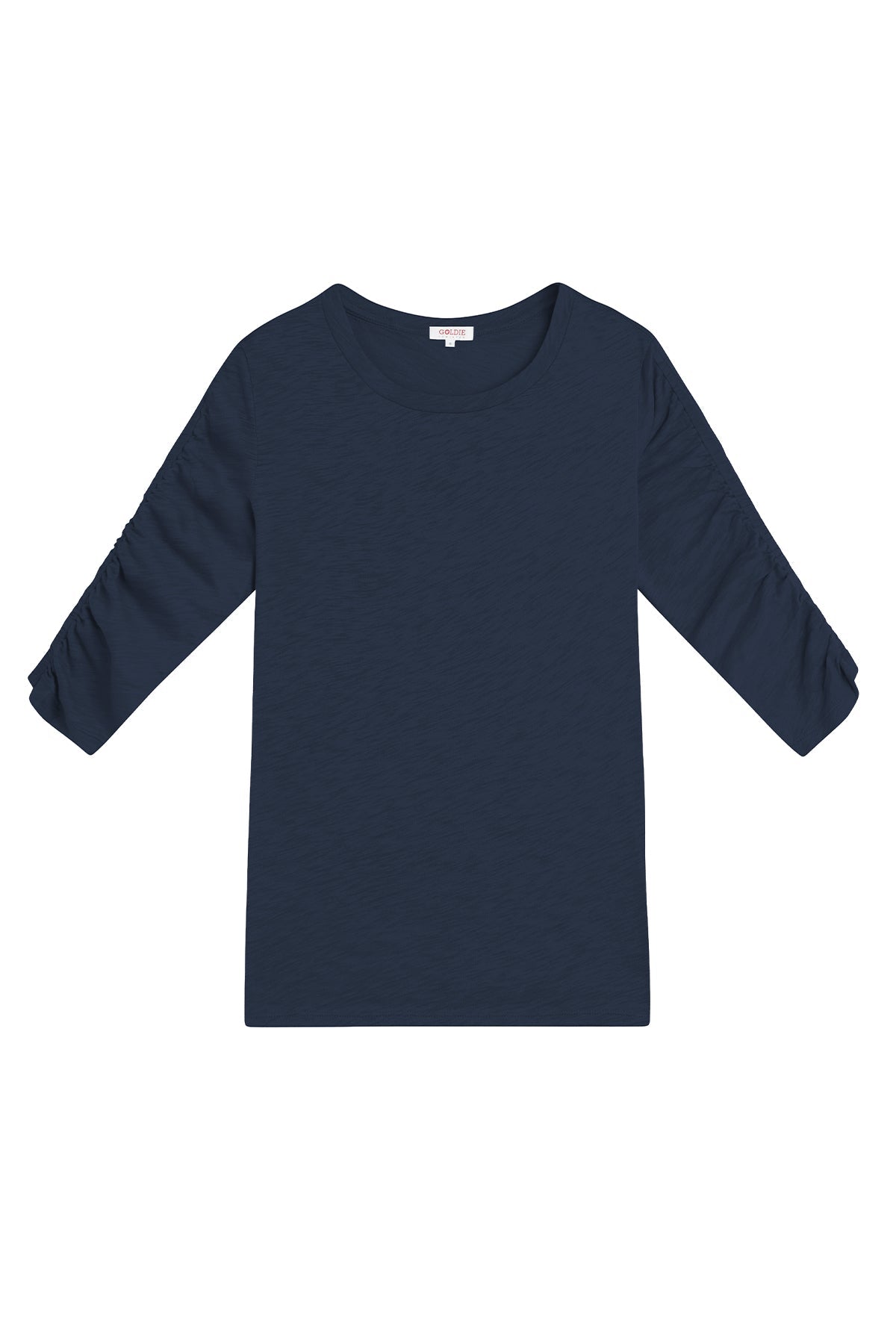 Ruched Half Sleeve Tee - Goldie LeWinter #color_navy