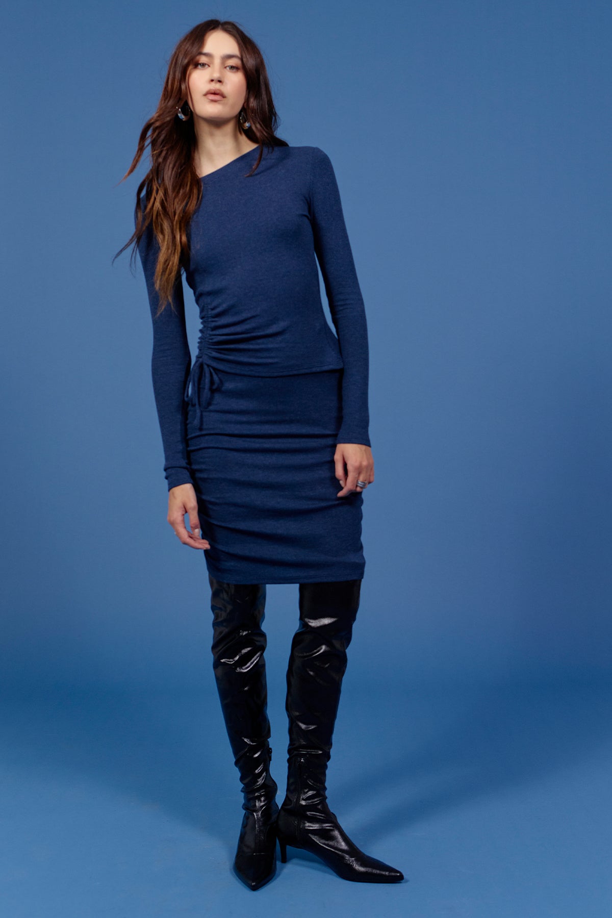 Selena Top - Goldie LeWinter #color_navy heather - limited edition