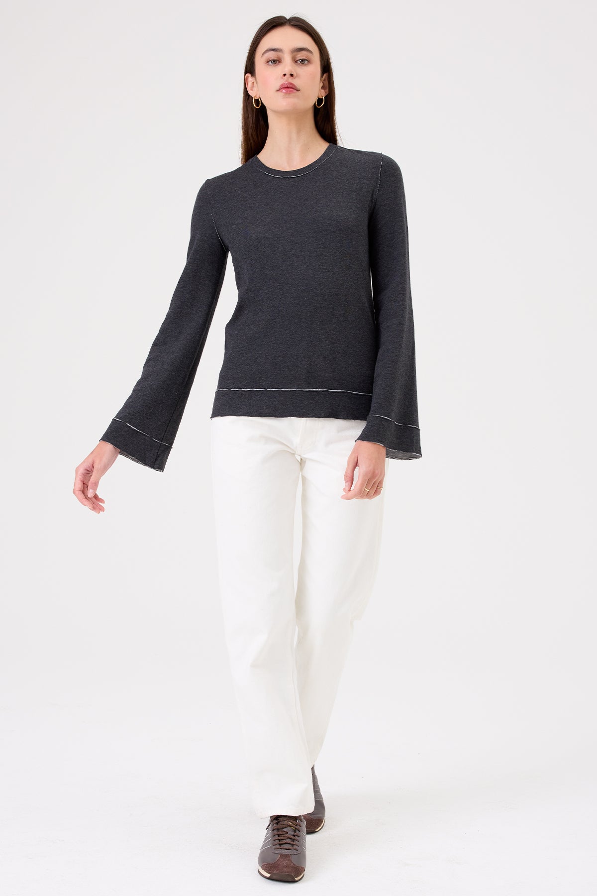 Serena Bell Pullover - Goldie LeWinter #color_charcoal