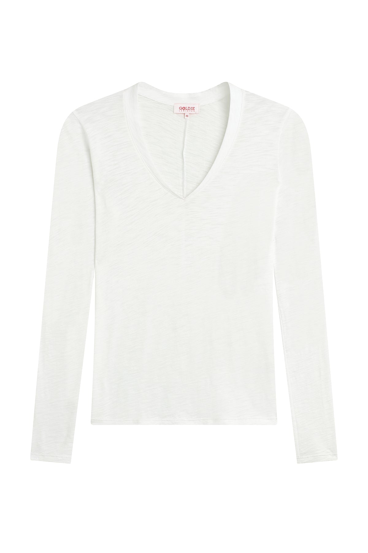 Serenity Long Sleeve V Neck Tee - Goldie LeWinter #color_white