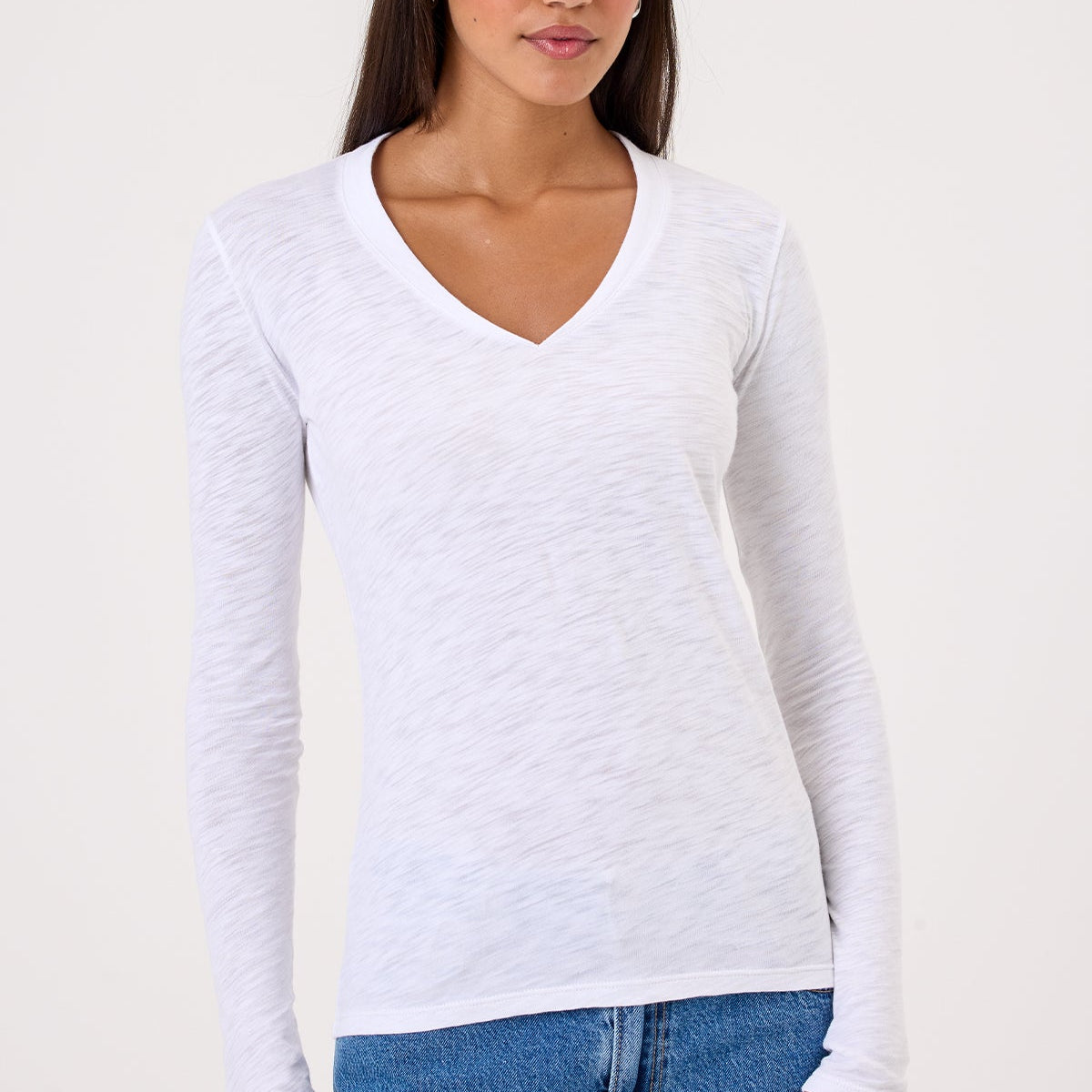 Serenity Long Sleeve V Neck Tee
