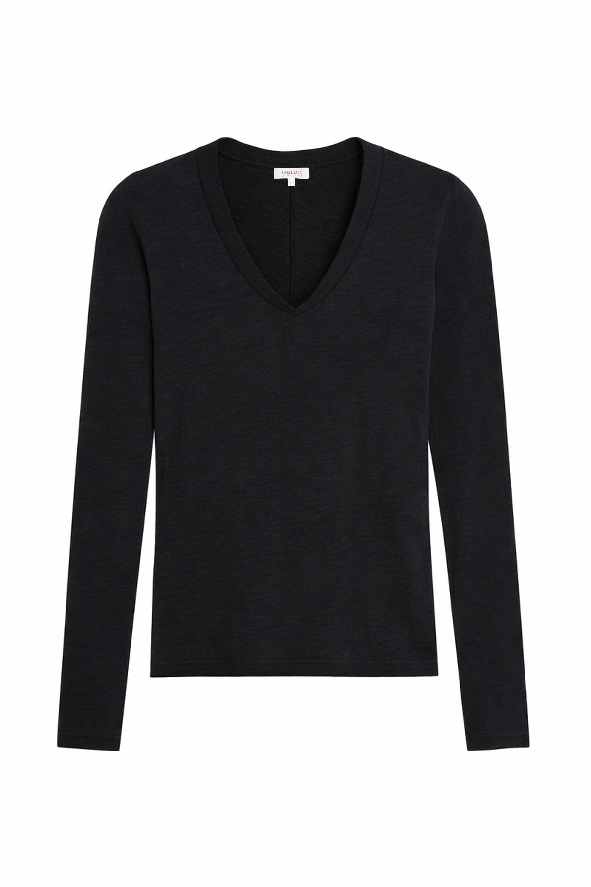 Serenity Long Sleeve V Neck Tee - Goldie LeWinter #color_black